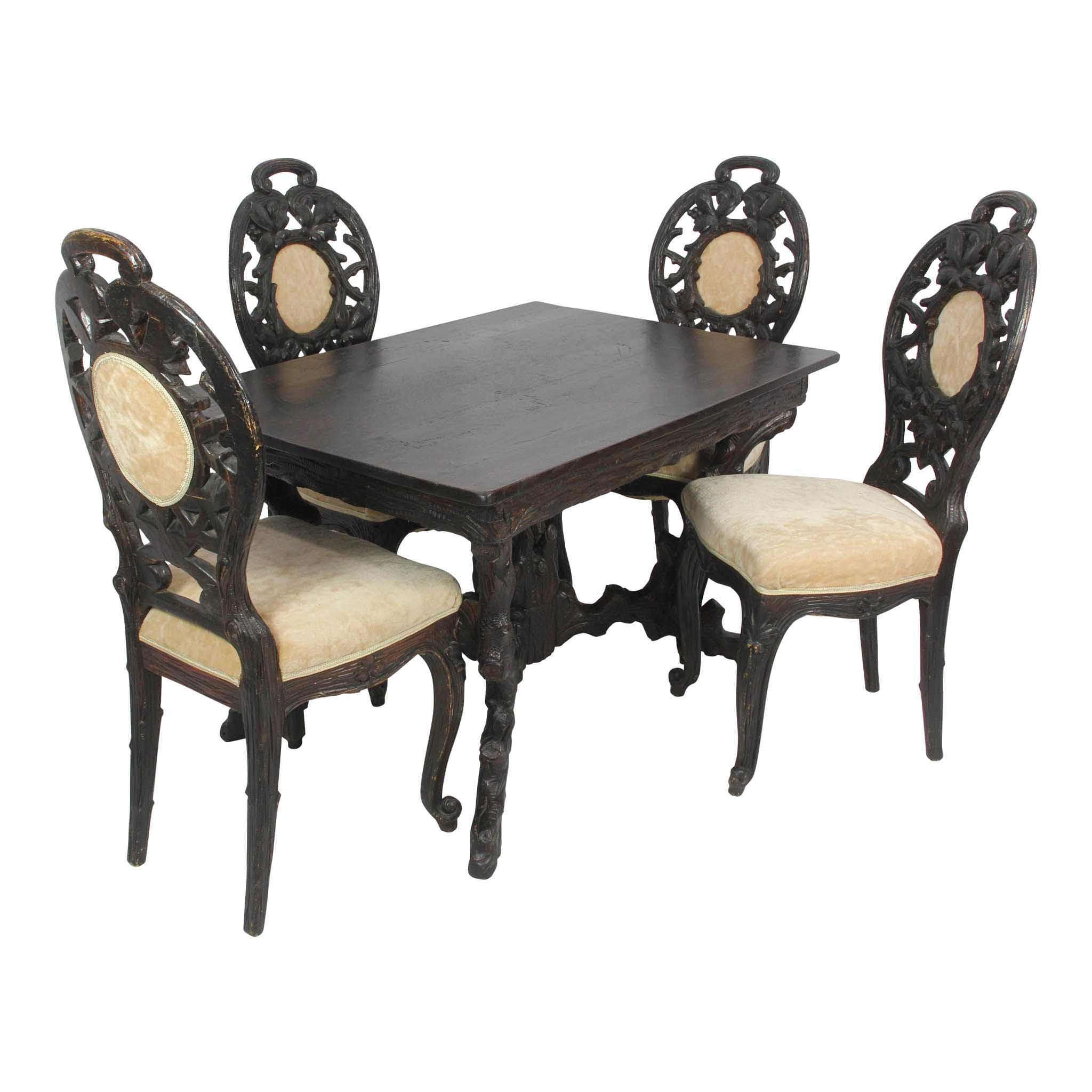 Black Forest Table and Chairs