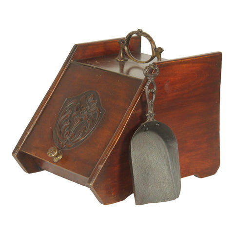 Coal Scuttle Bin/Box with Metal Scoop