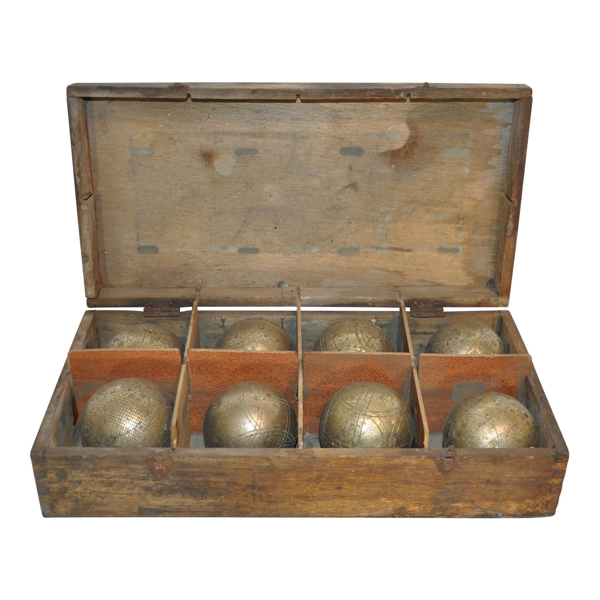 Petanque Balls in Crate Set of Eight