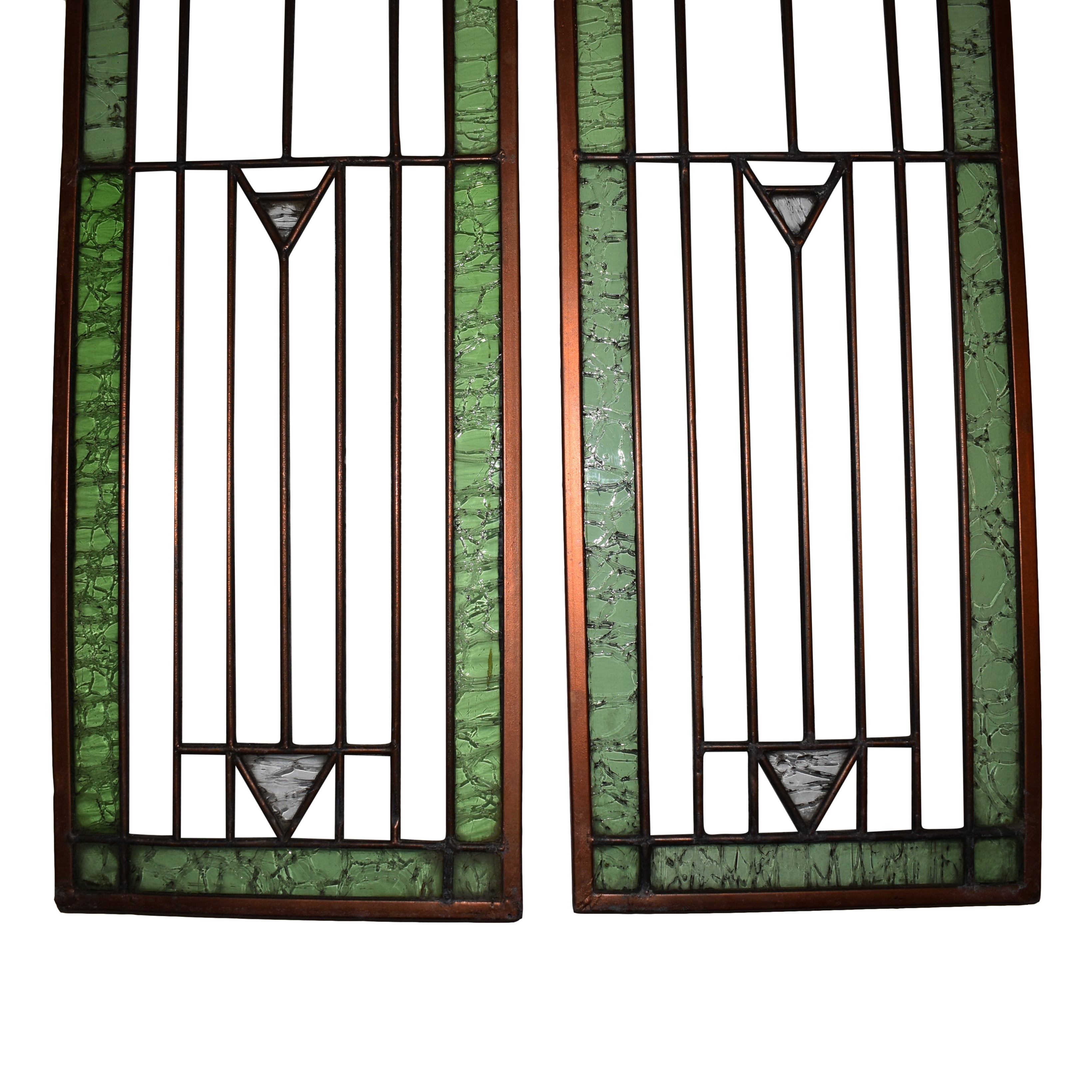 Craftsman Stain Glass Panels, Set of Two