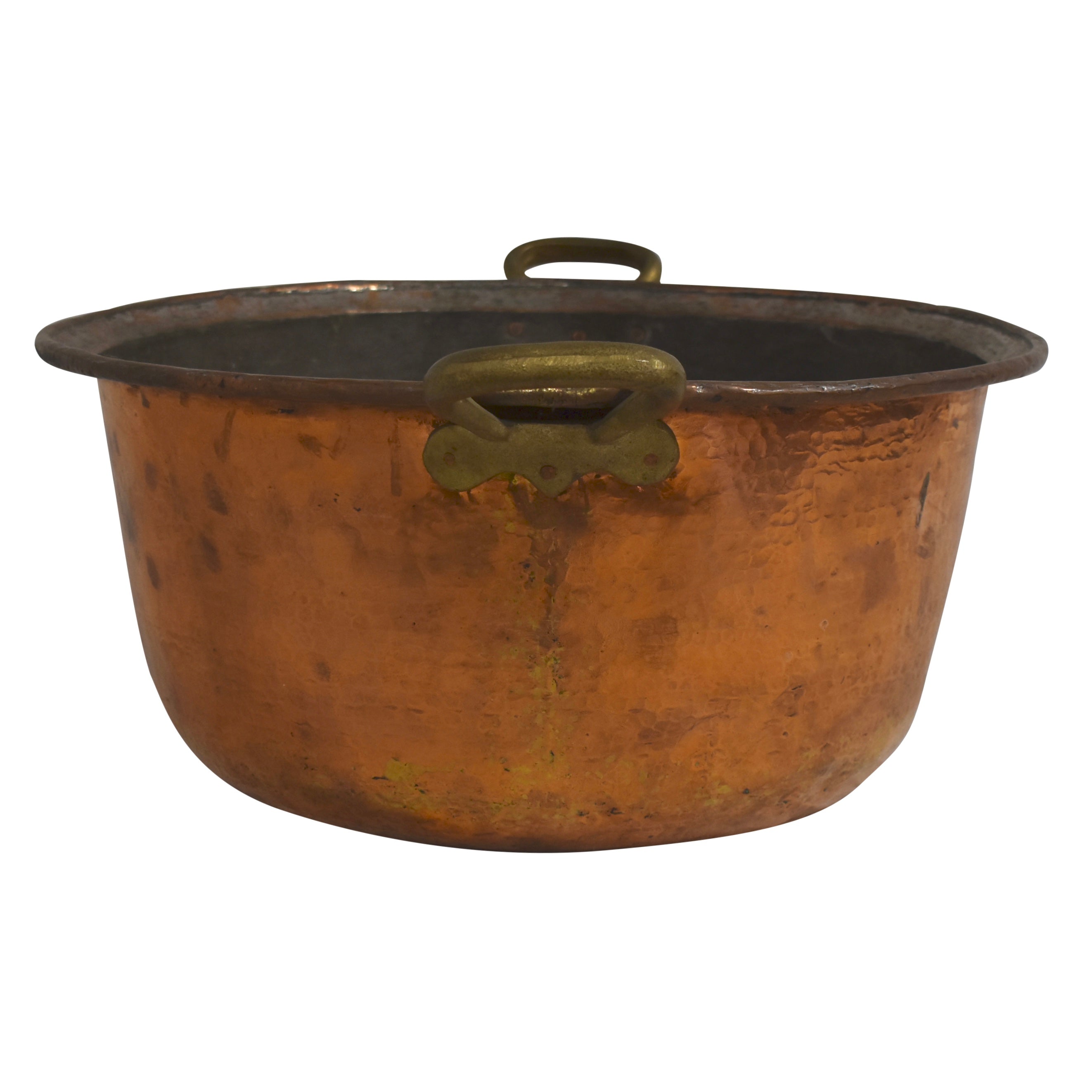 Copper Pot with Brass Handles
