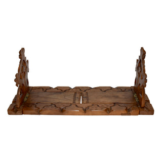 Hand Carved Edelweiss Bookends