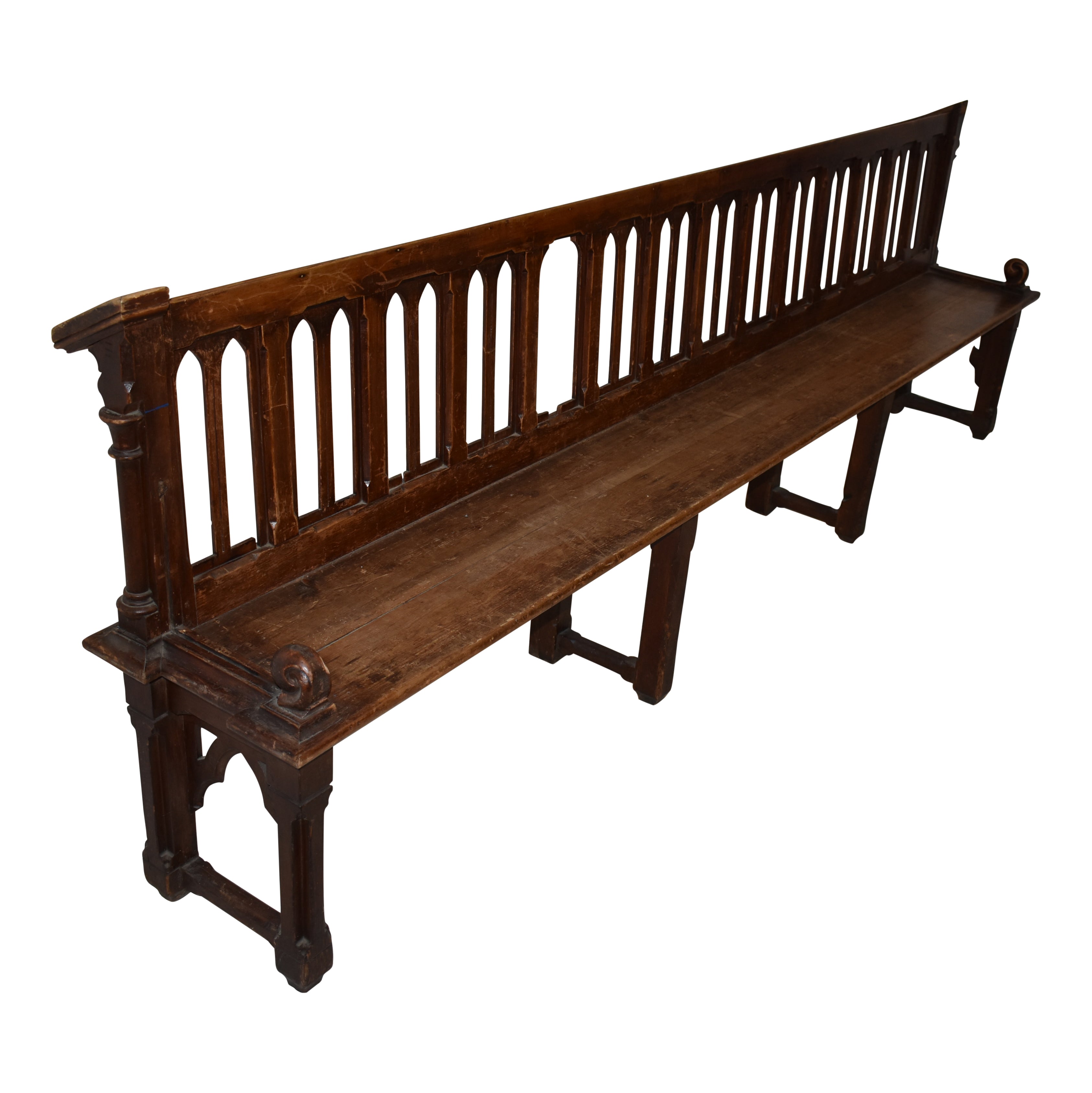 Goth Bench Gothic Church Bench - Ski Country Antiques & Home