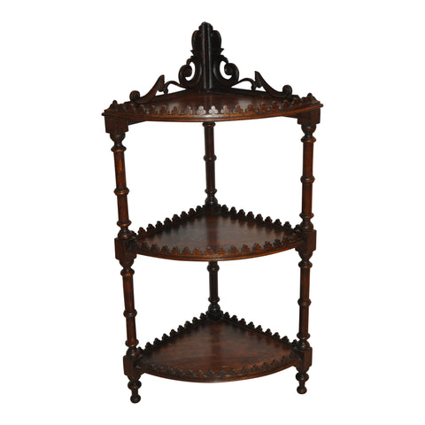 Corner Étagère with Three Shelves