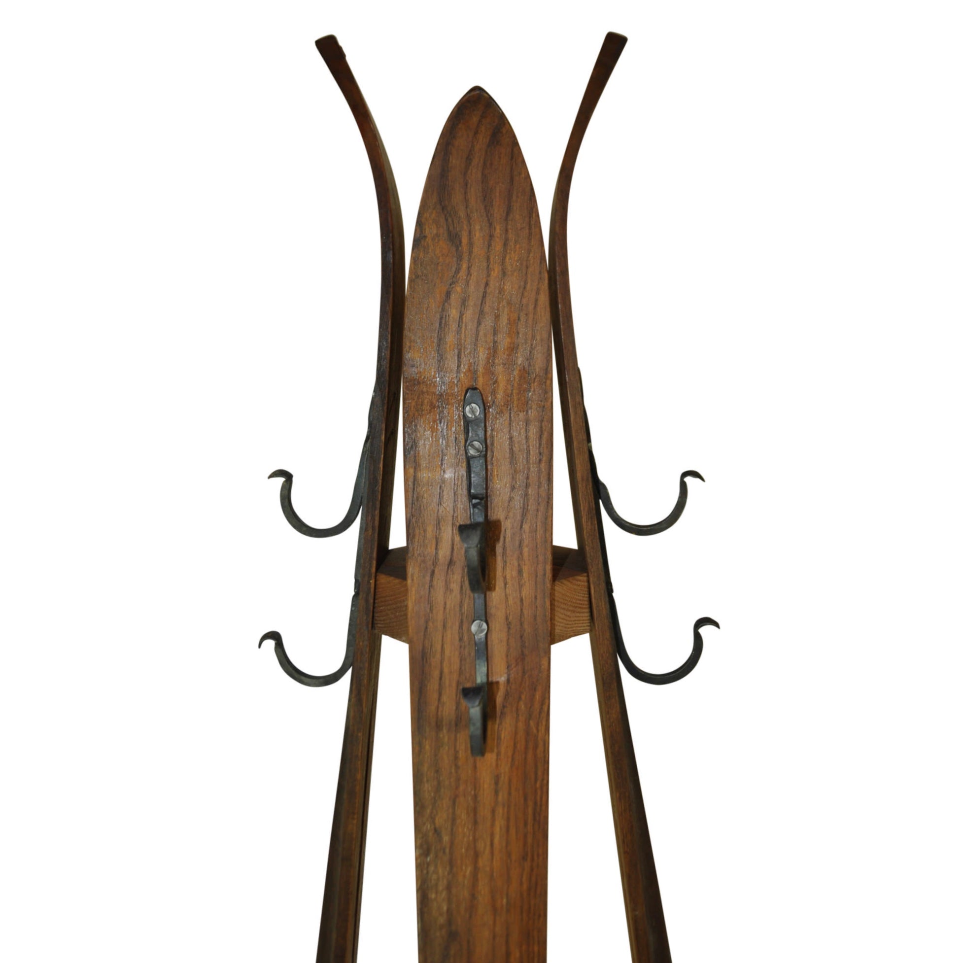 Ski Hall Tree with Double Hand Forged Hooks