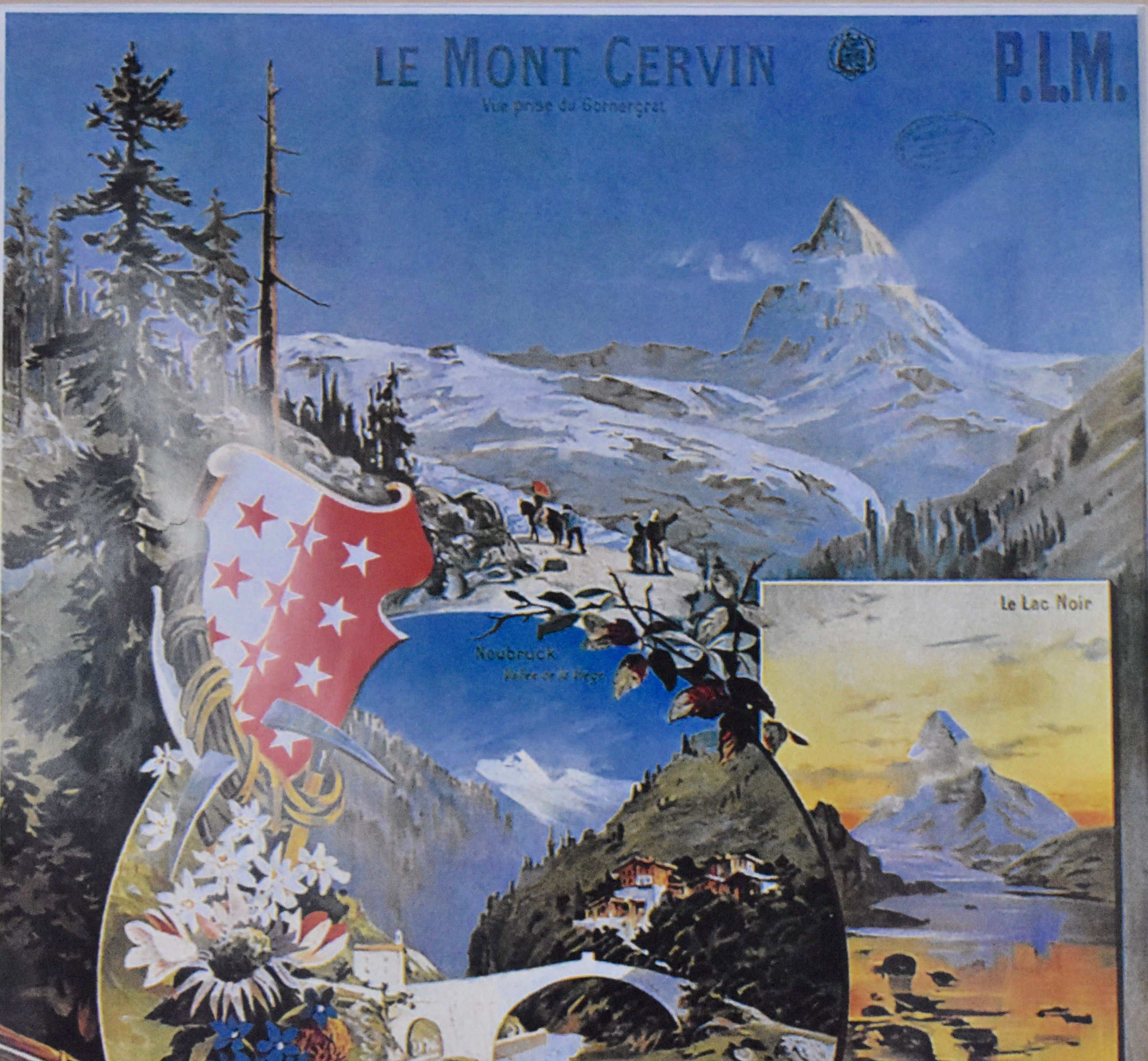 Paris and Zermatt Framed Poster