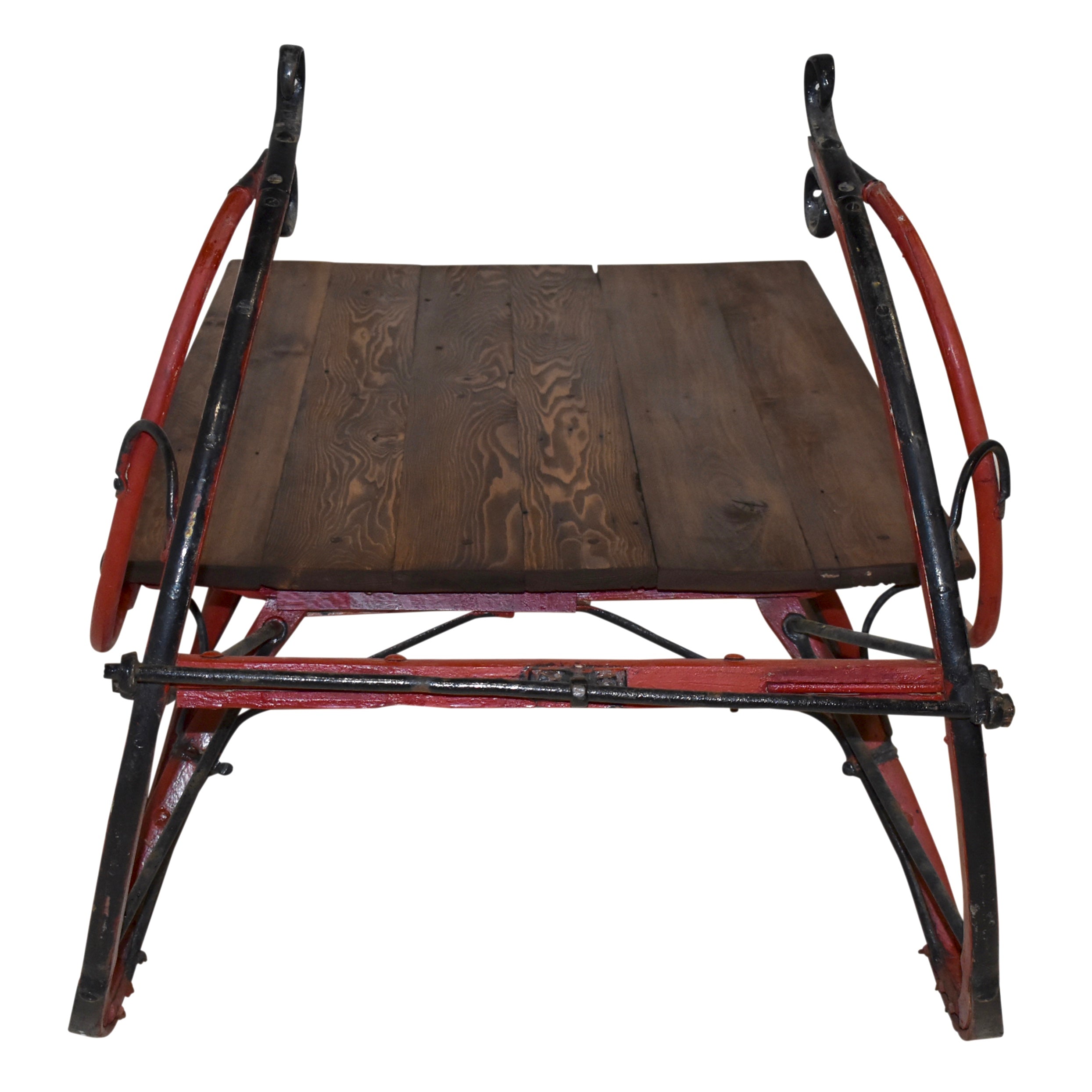 Sleigh Coffee Table with Red Runners