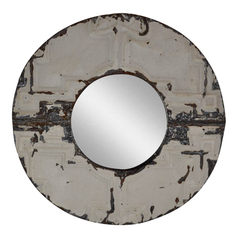 Round Tin Panel MIrror