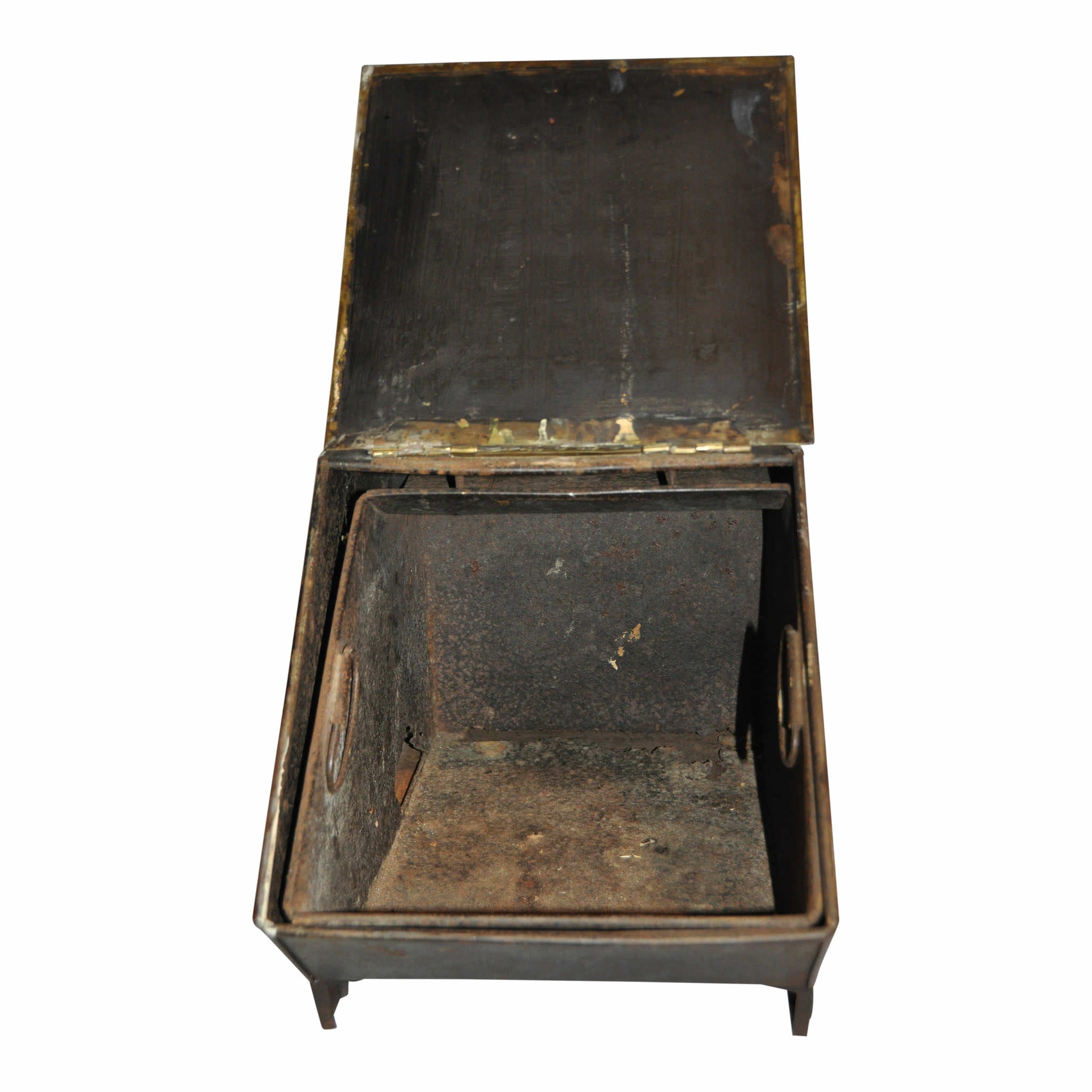 Brass and Metal Coal Scuttle Bin with Scoop