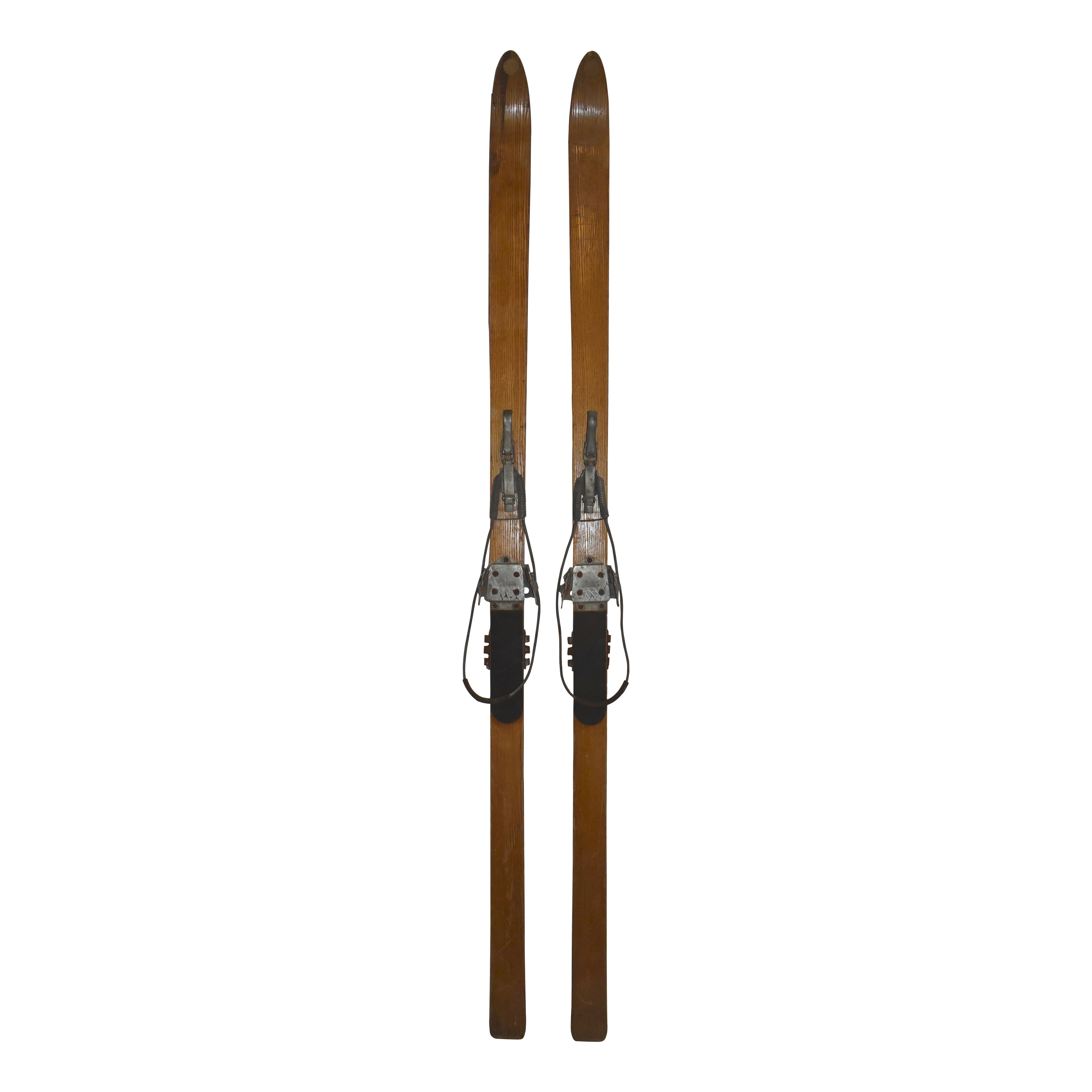 Wood Skis with Stratos Cable Bindings