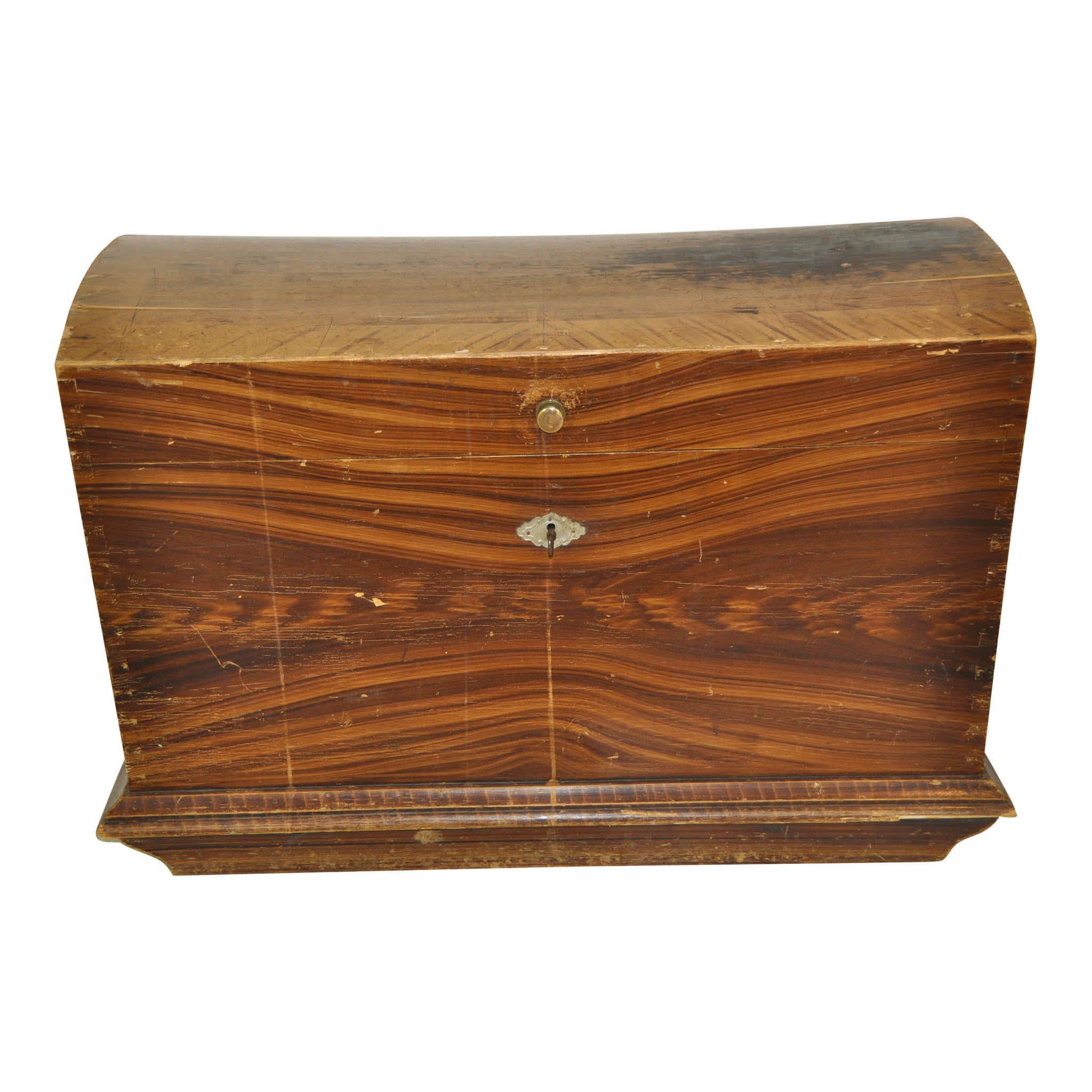 Grain Painted Trunk with Curved Top