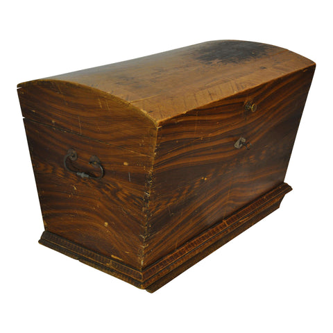 Grain Painted Trunk with Curved Top