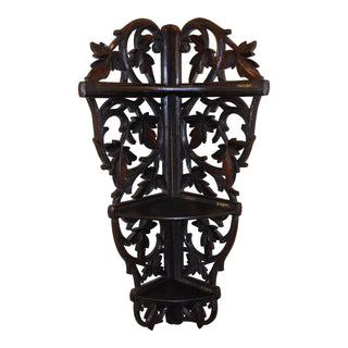 Carved Corner Wall Shelf