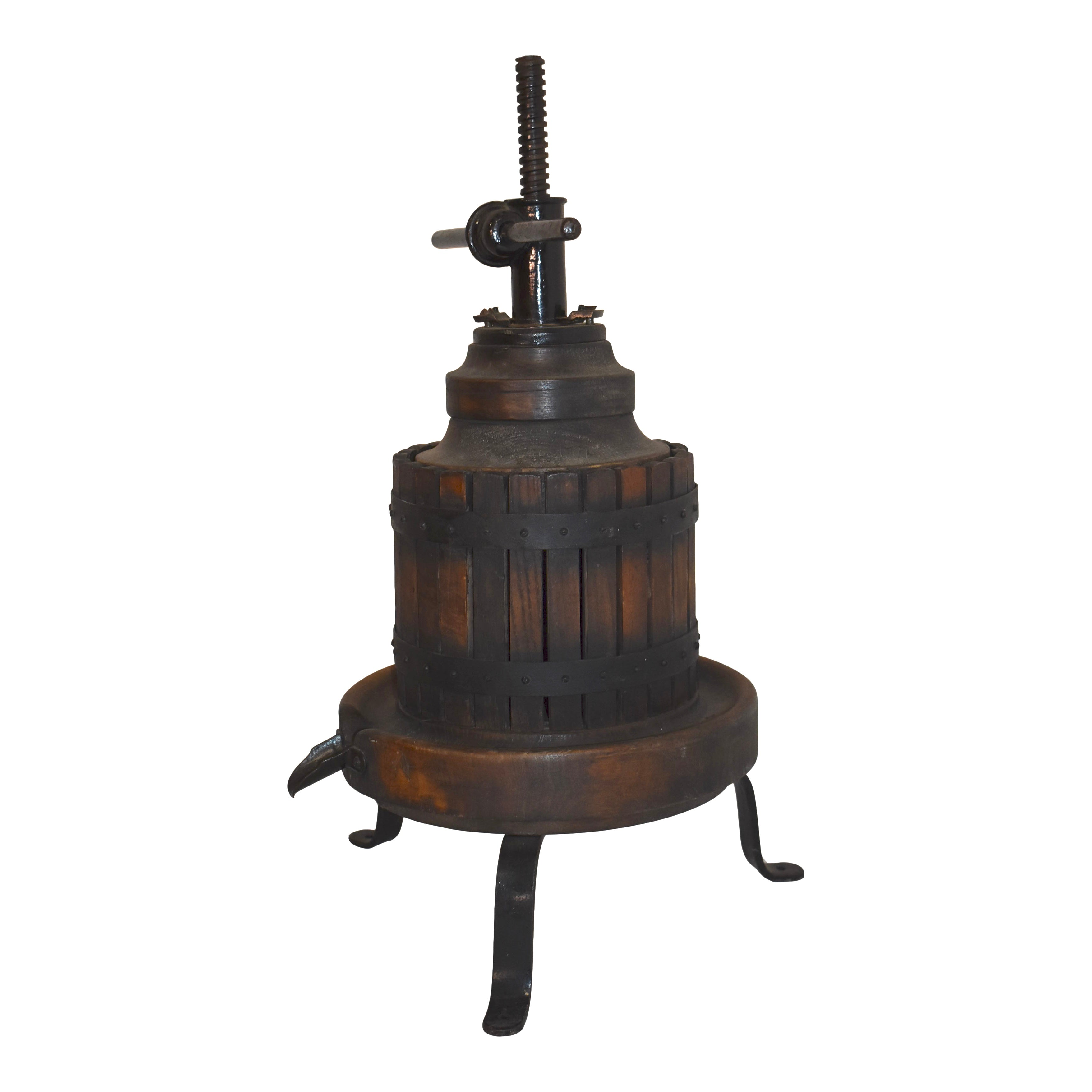 Table-Top Wooden Wine Press