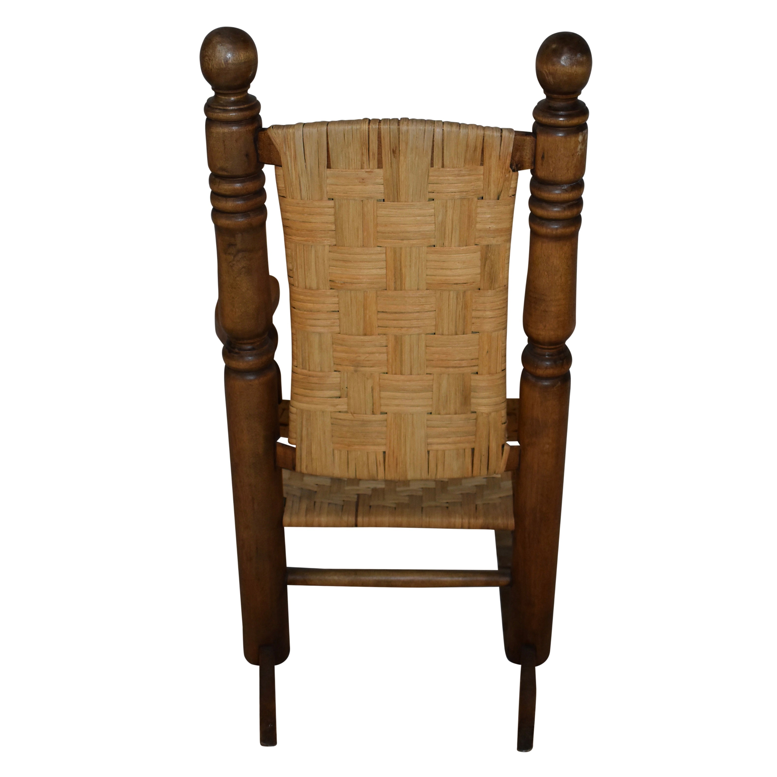 Child's Rocking Chair with Rush Seat and Back