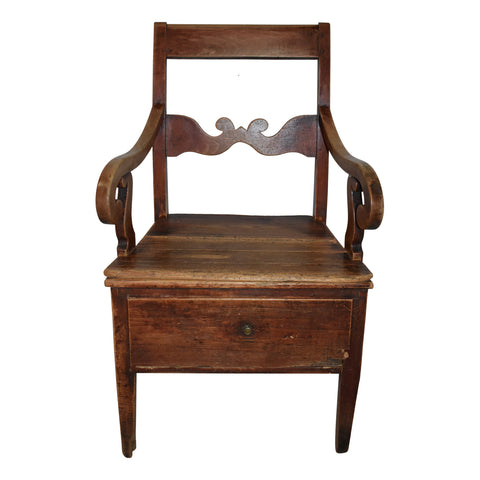 Pine Armchair with Storage