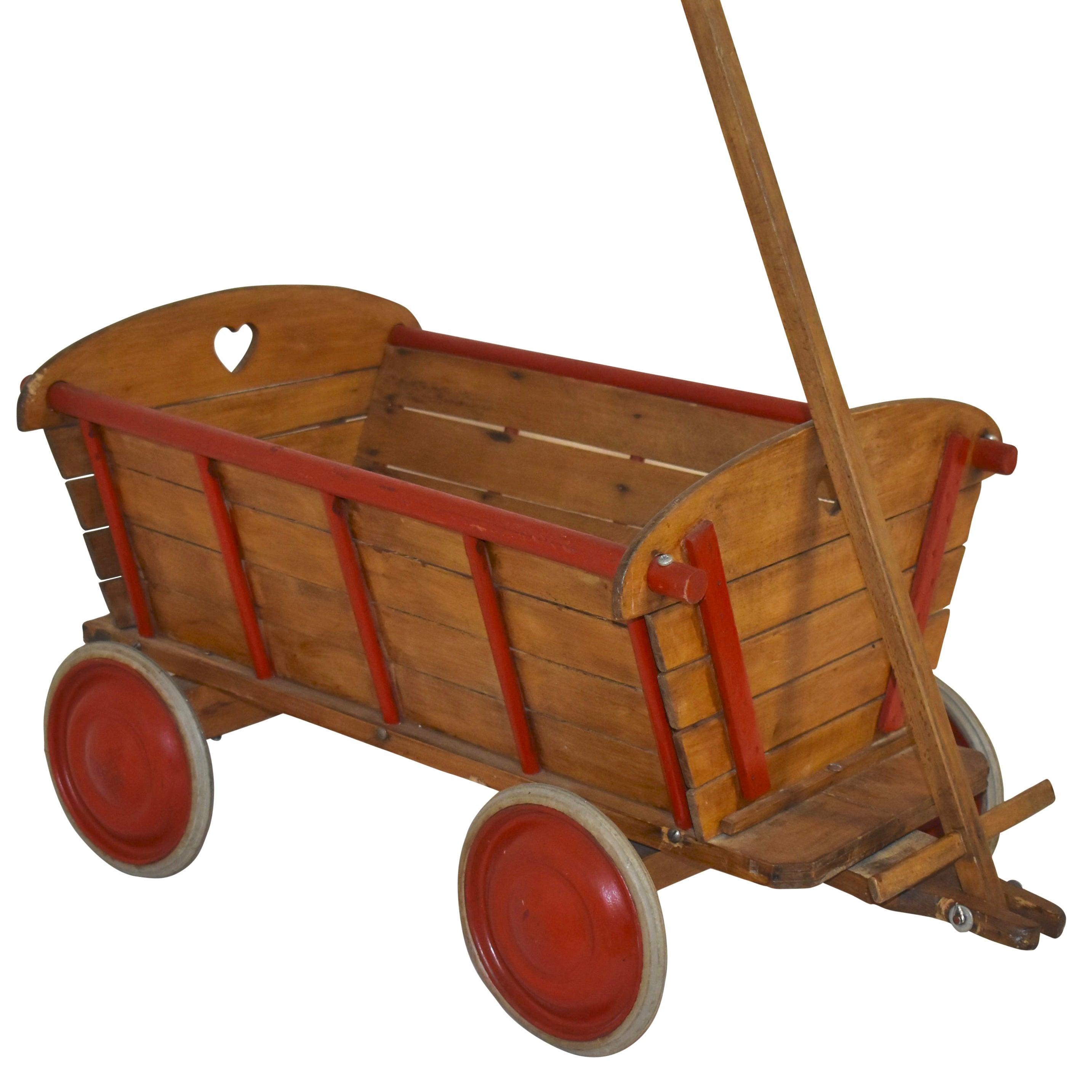 Child's Wagon with Hearts