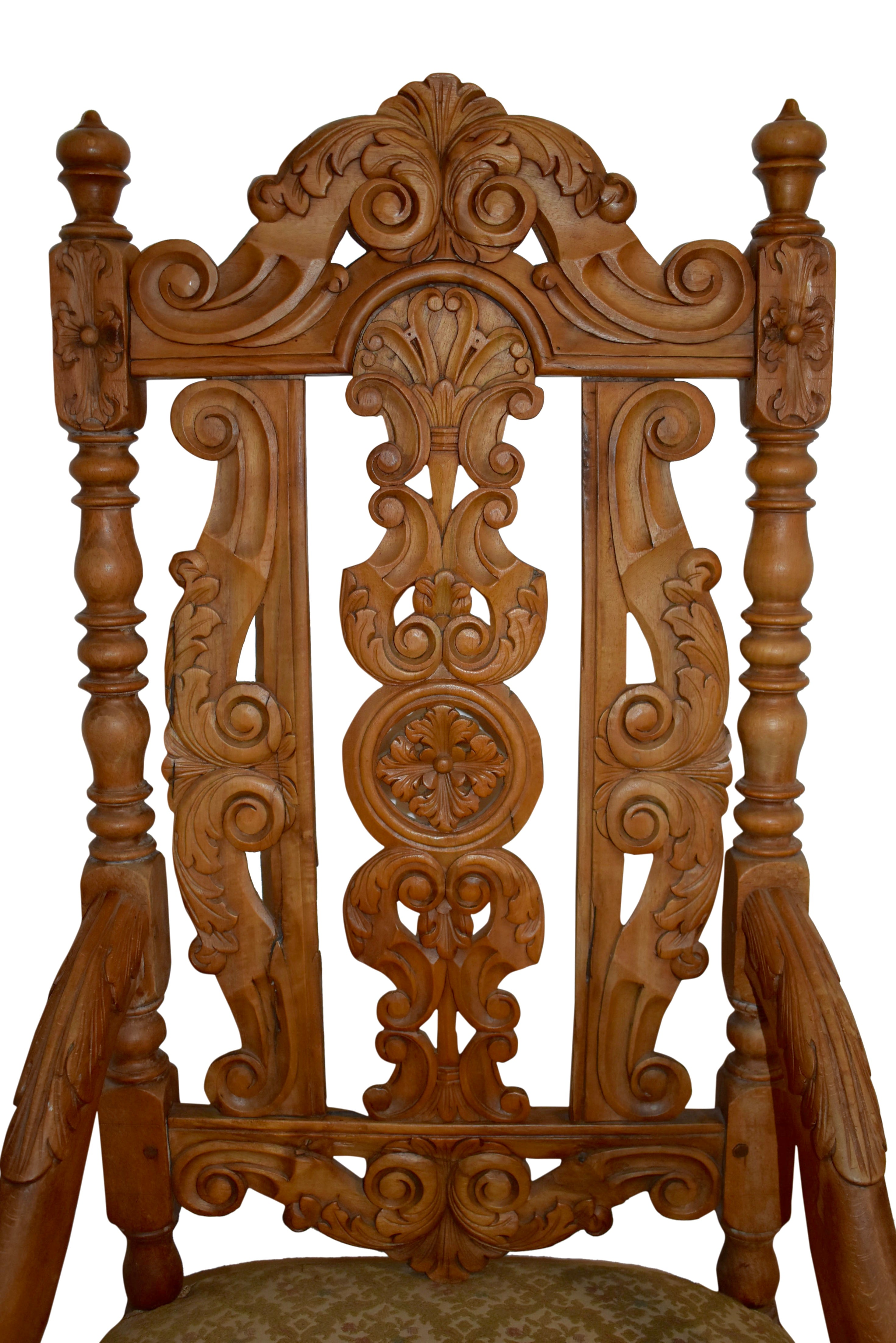 Carved Hunt Armchair