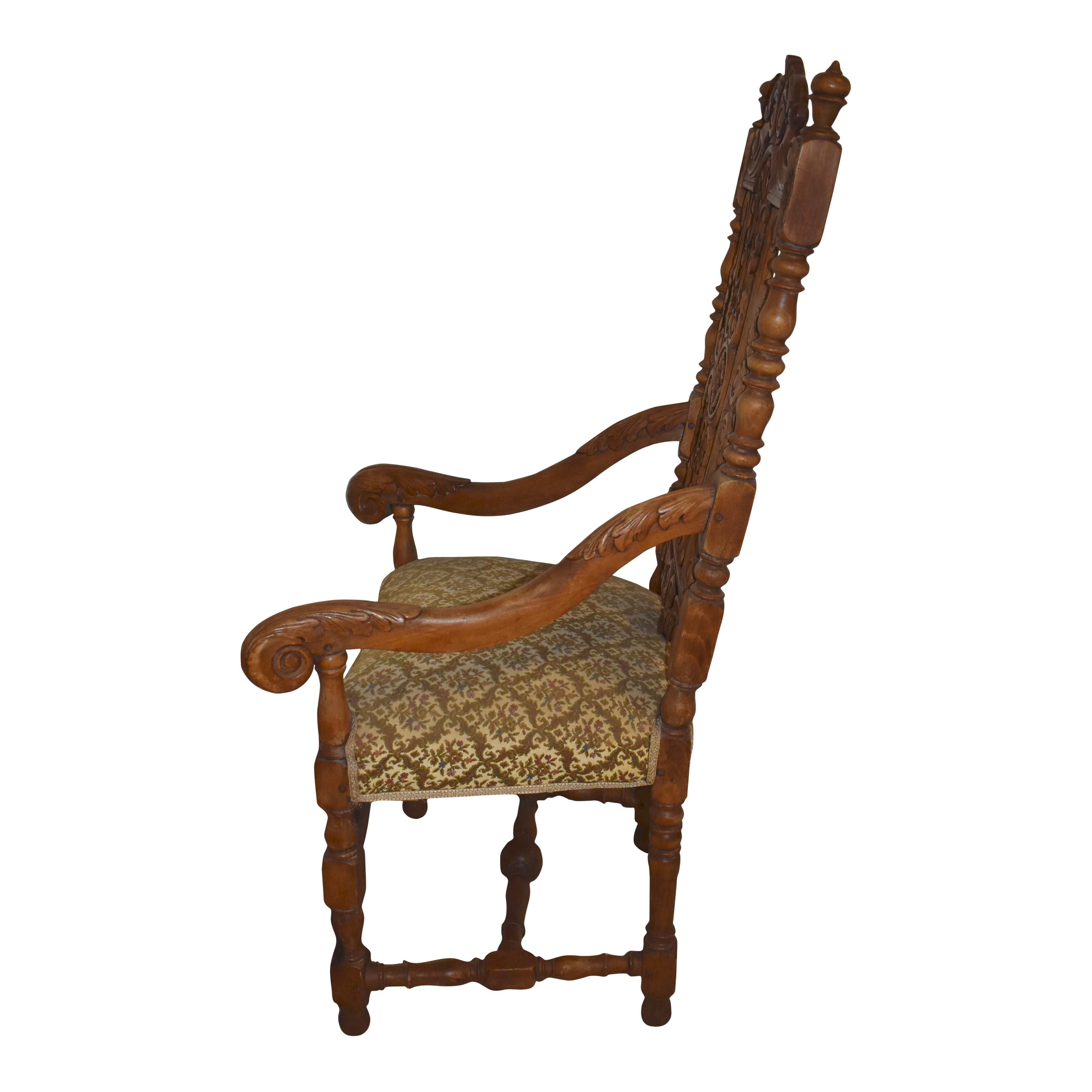 Carved Hunt Armchair