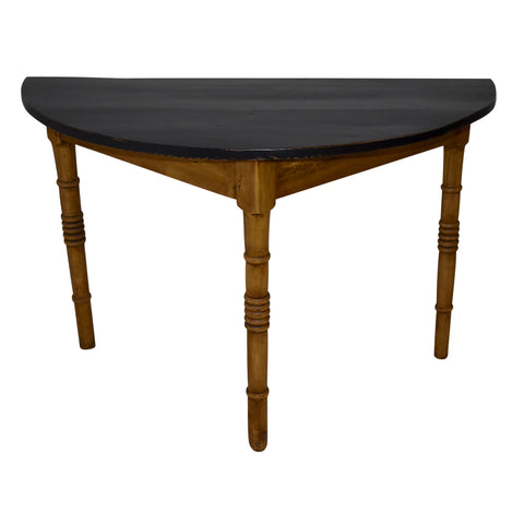 Swedish Pine Demilune Table