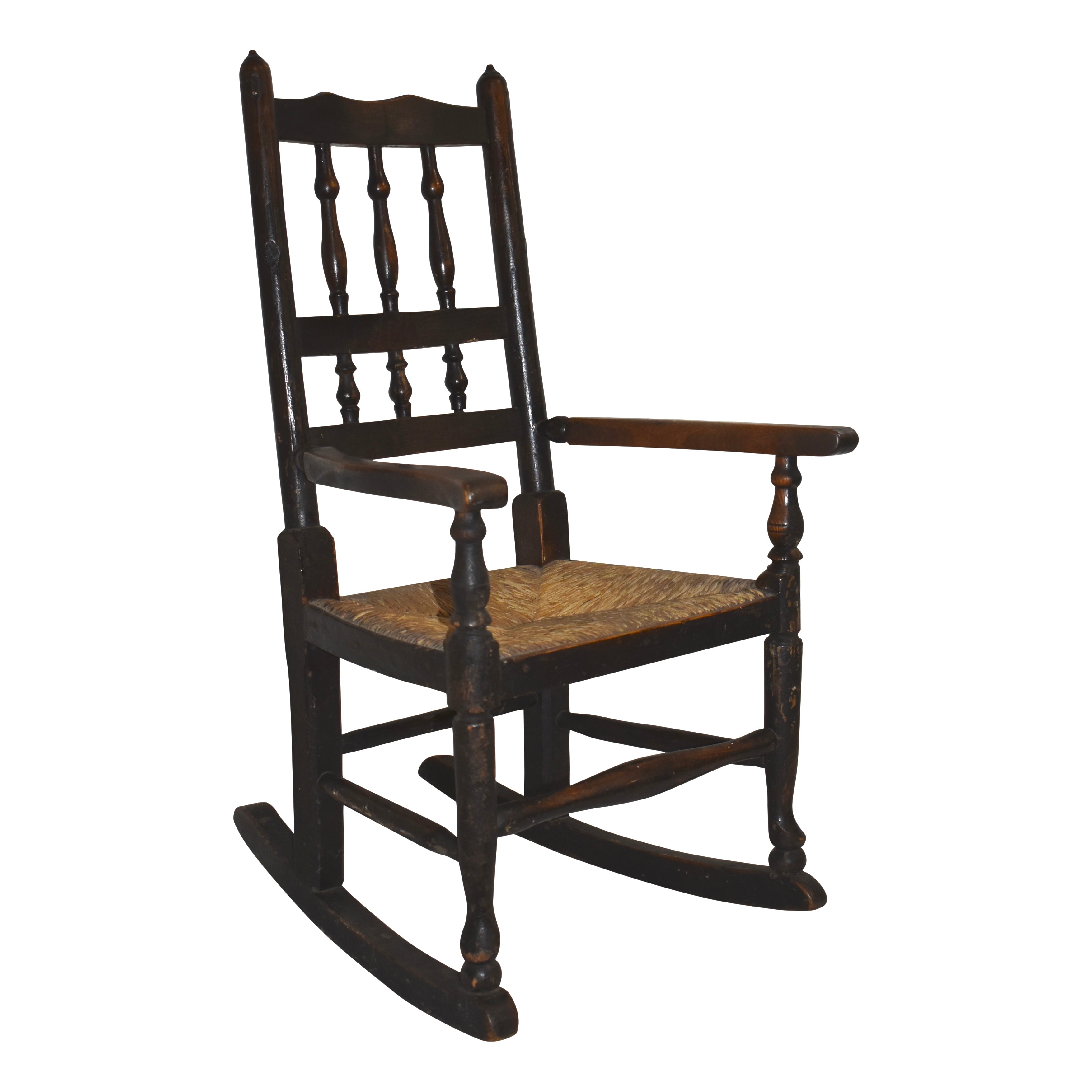 Child's Rocking Chair with Rush Seat