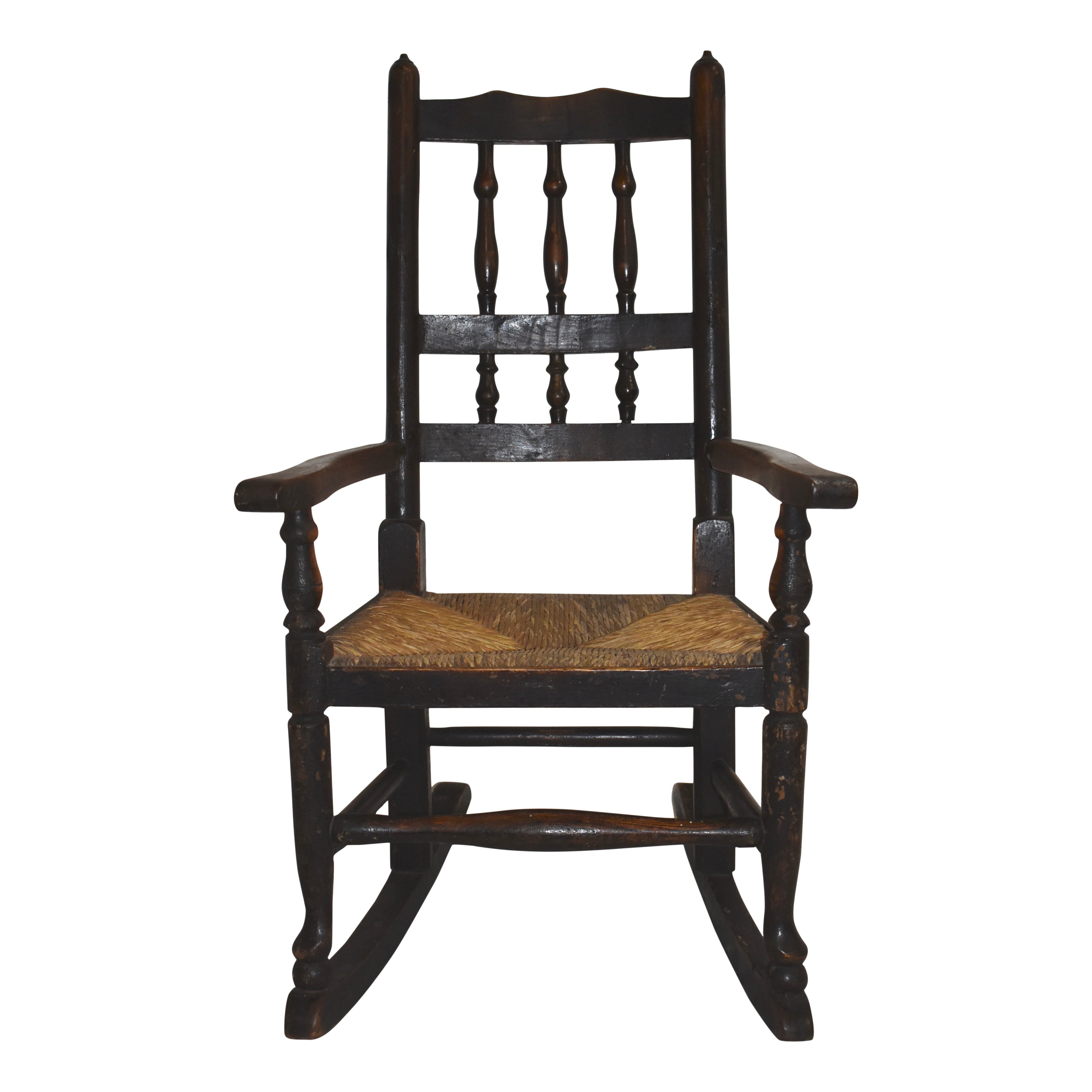 Child's Rocking Chair with Rush Seat