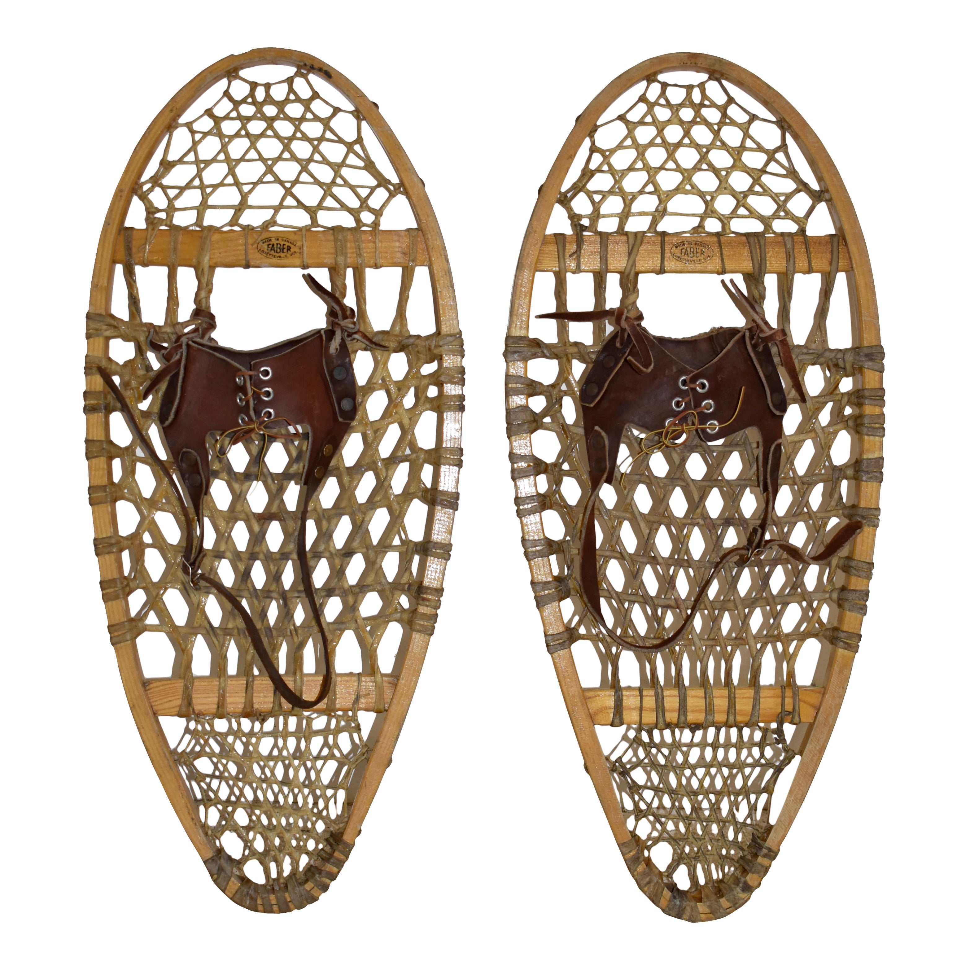 Canadian Bear Paw Snowshoes by Faber Ski Country Antiques Home