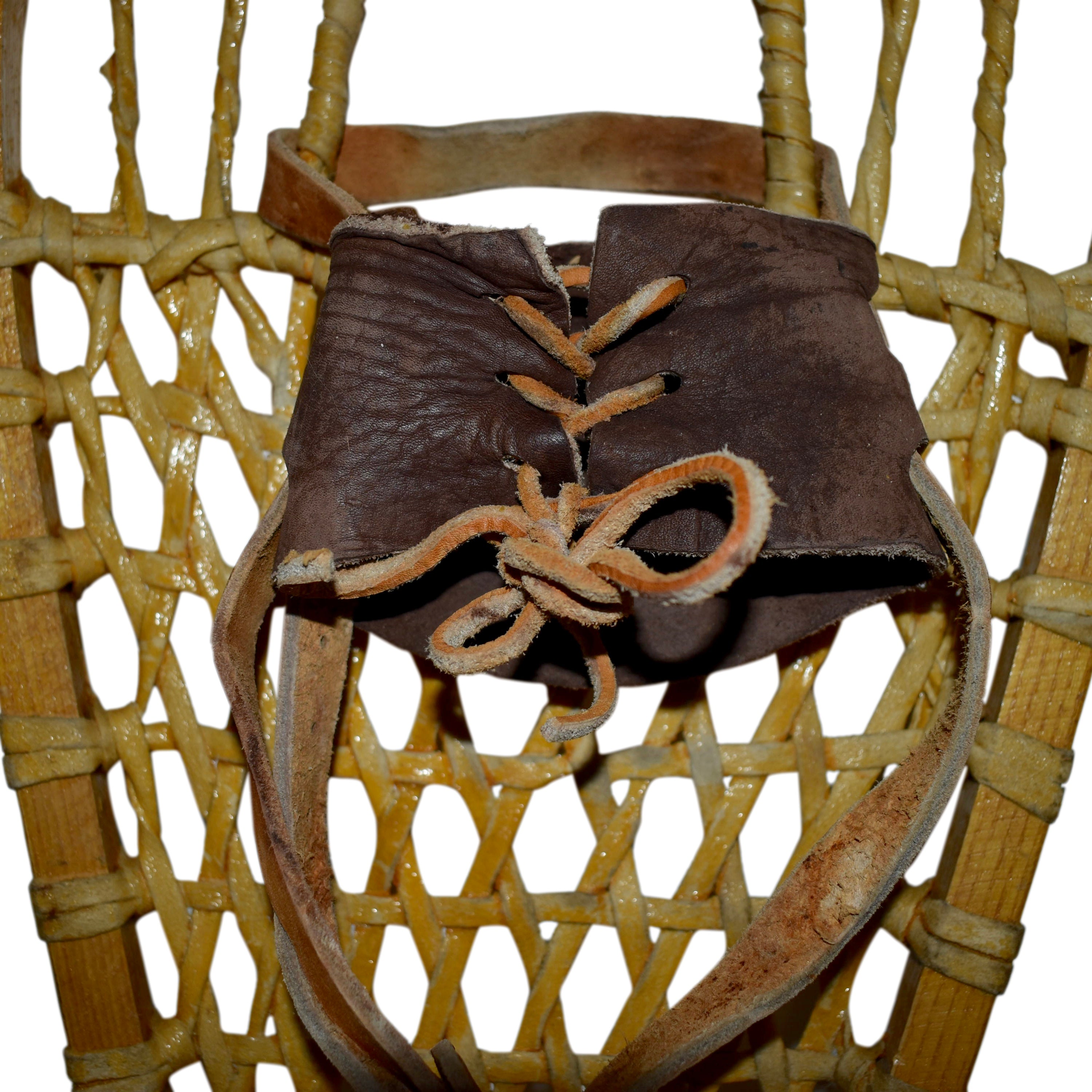 Canadian Huron Snowshoes with Leather Bindings