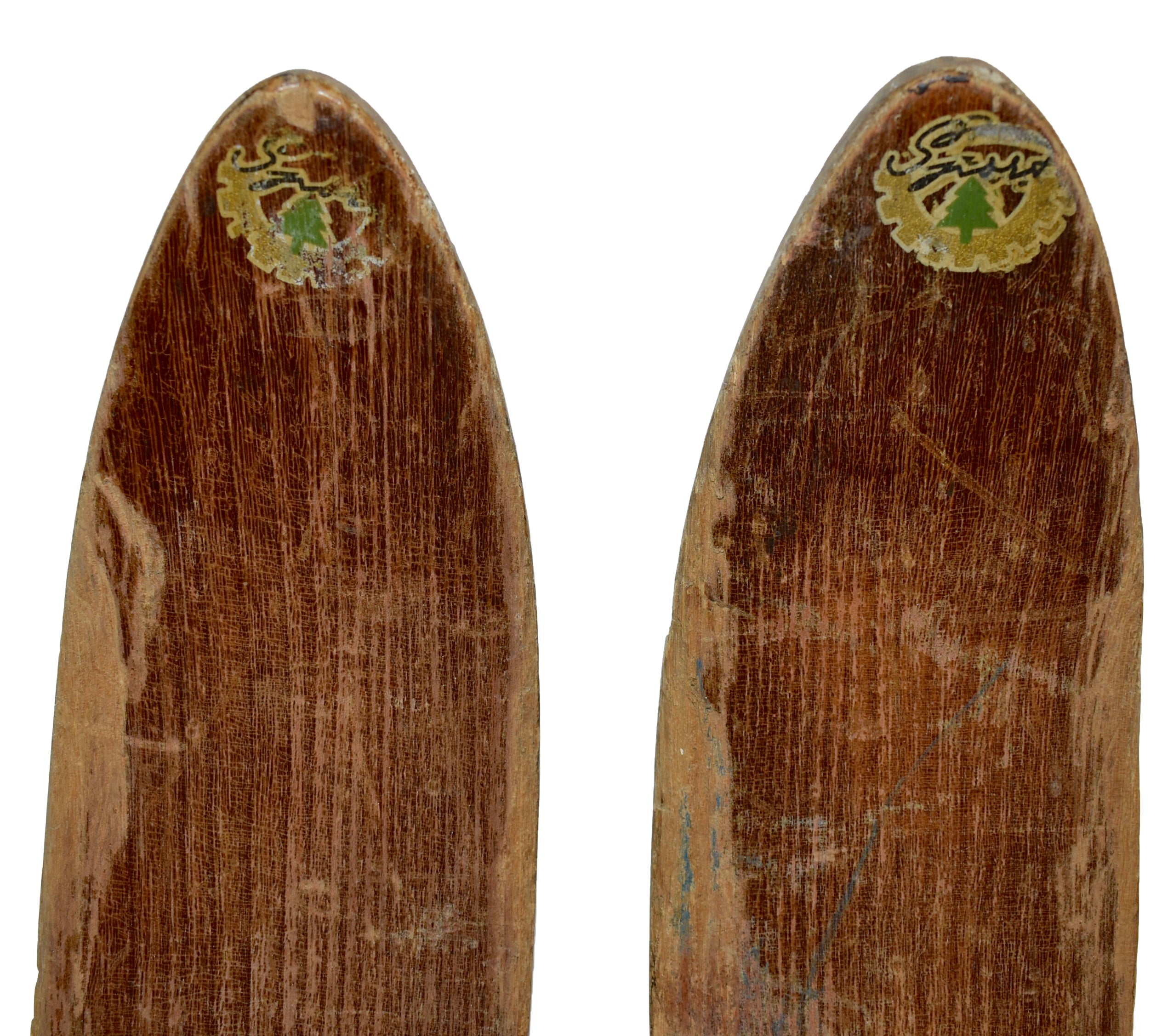 Wood Skis with Massag Bindings