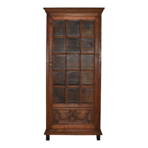 One Door Oak Vitrine