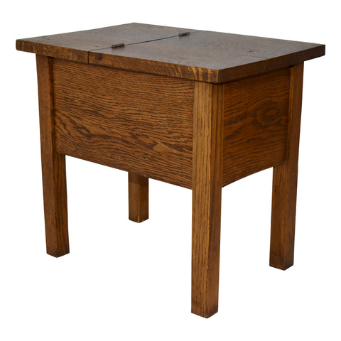 Oak Stool with Storage