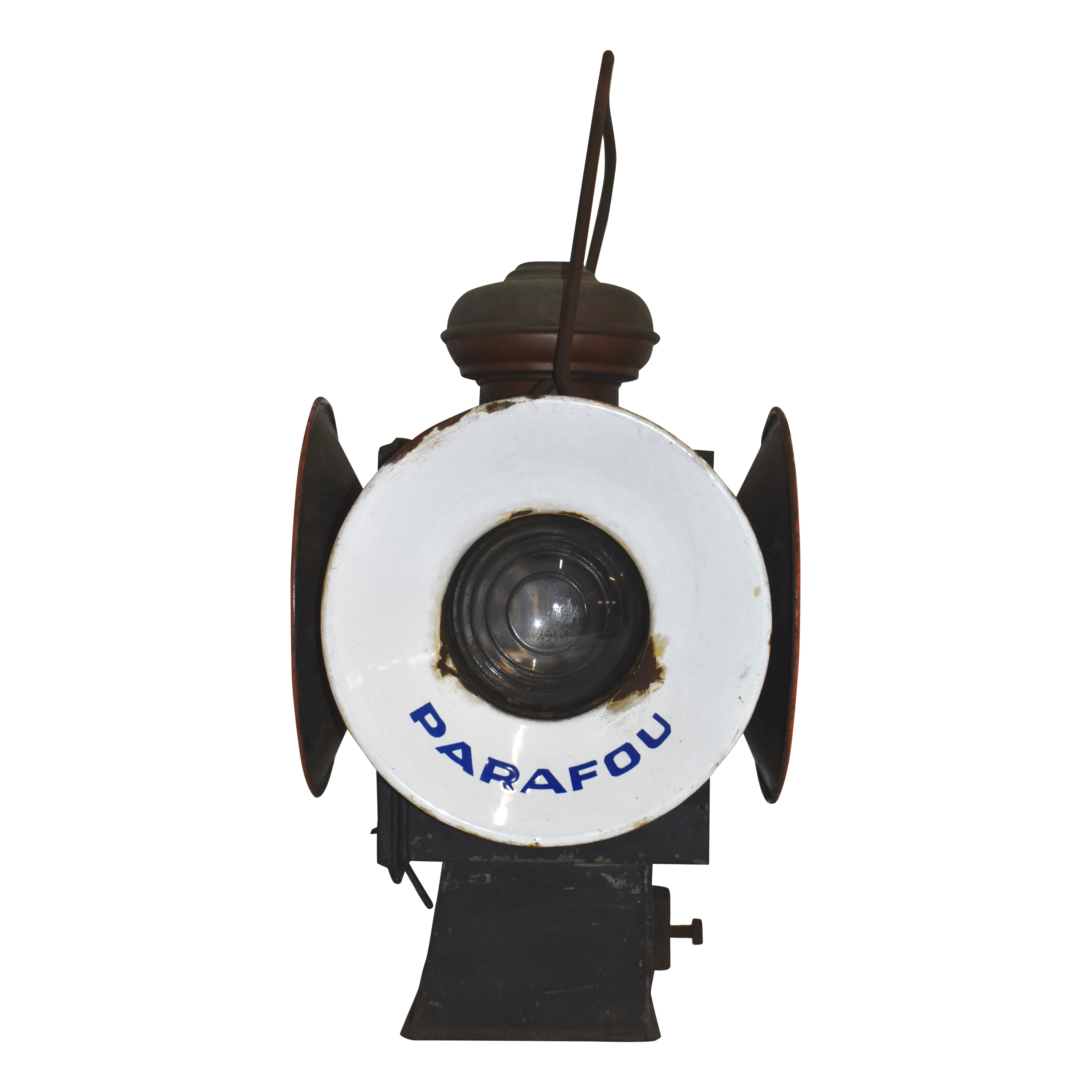 Belgian Railroad Signal Lamp with Oil Burner