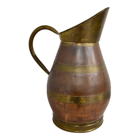 Copper and Brass Pitcher