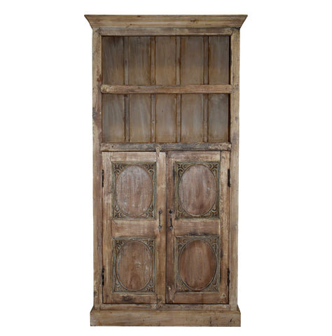 Two Door Cabinet with Open Shelves