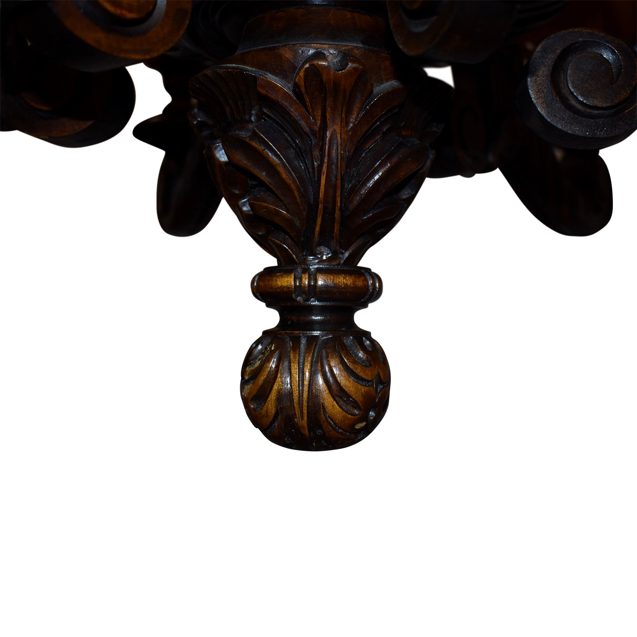 Louis XV Wooden Chandelier with Shades