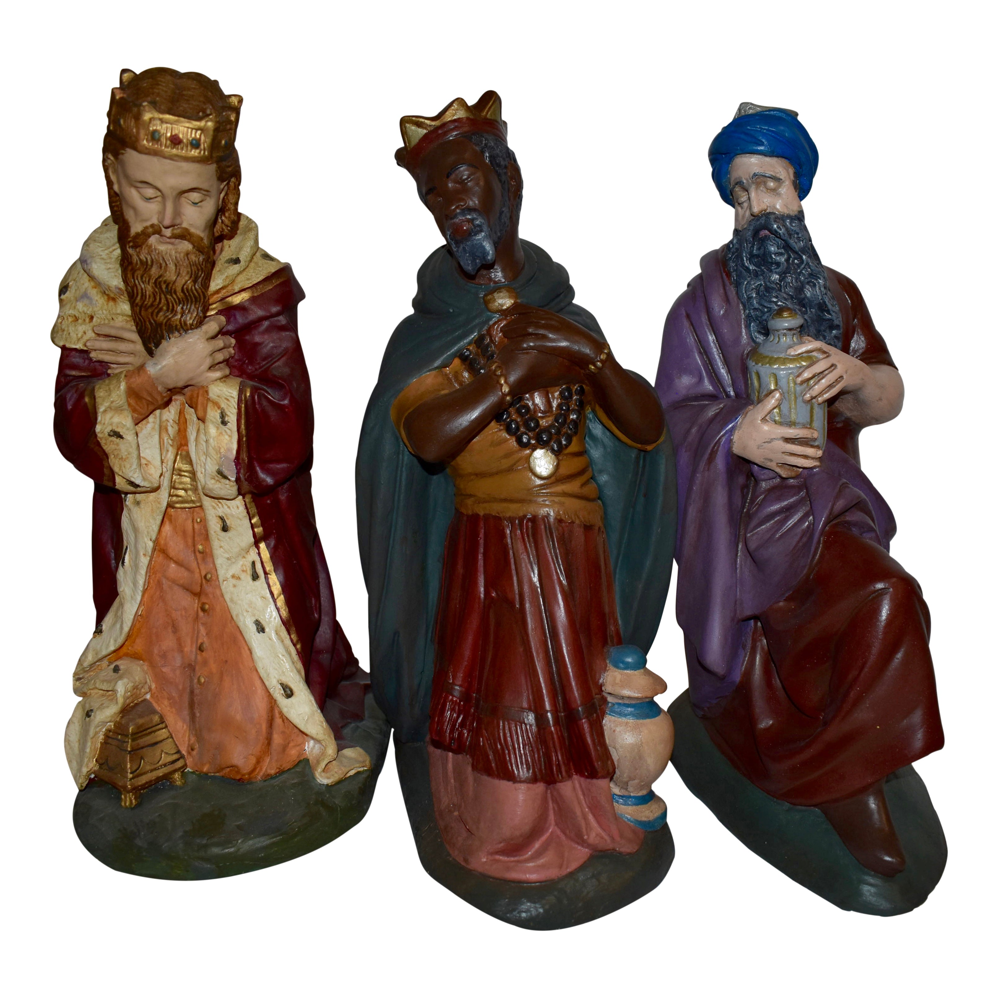 Hand-Painted Nativity, Set of 13 Figures