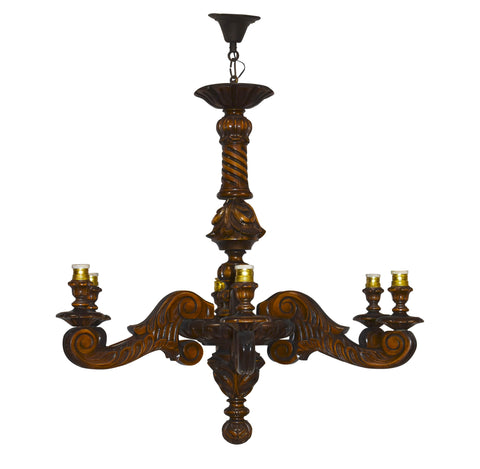 Louis XV Wooden Chandelier