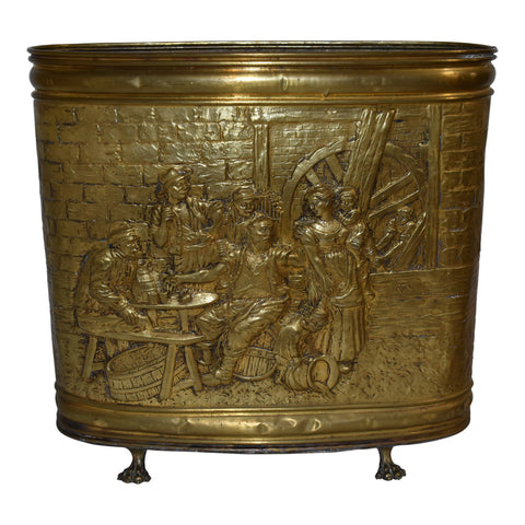 Oval Brass Umbrella Stand