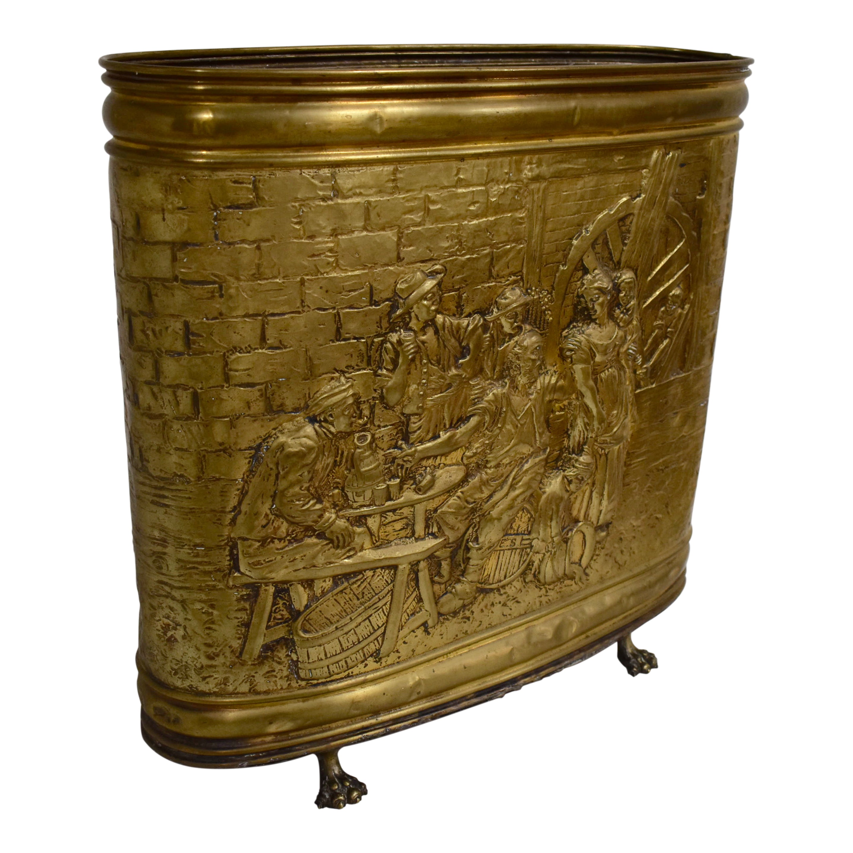 Oval Brass Umbrella Stand