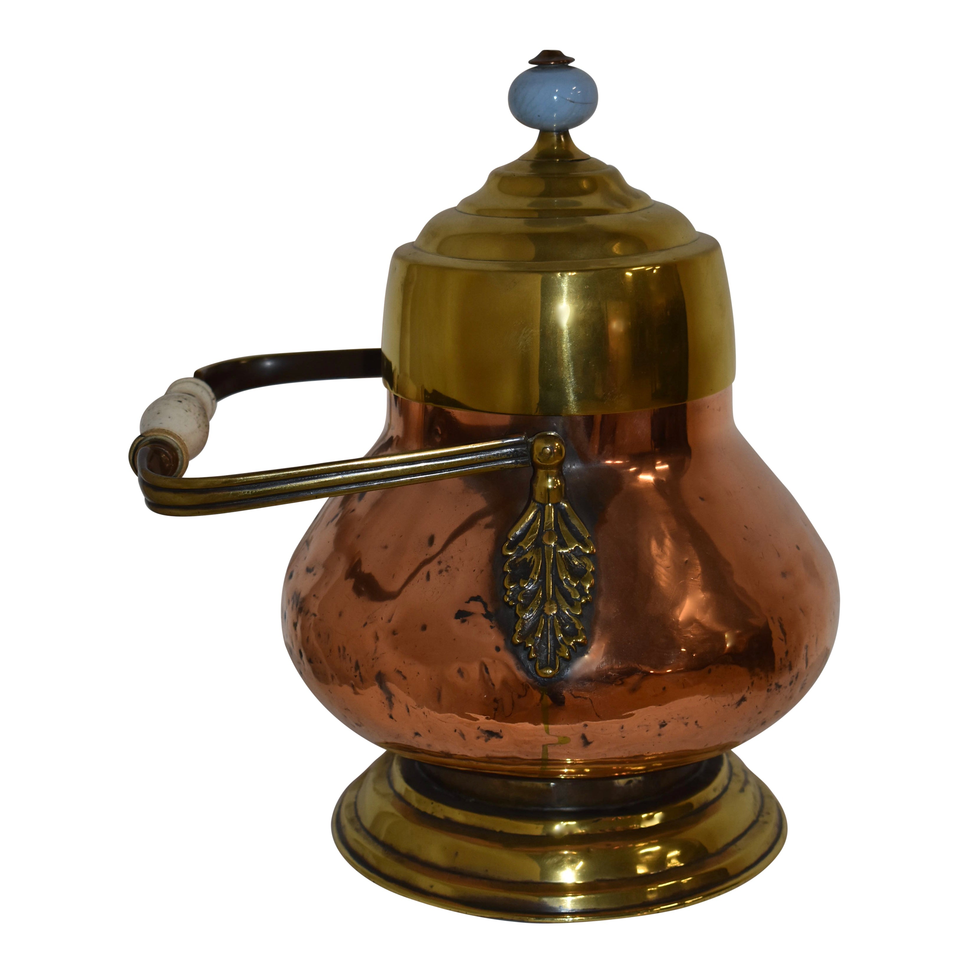 Copper Canister with Brass Lid and Base