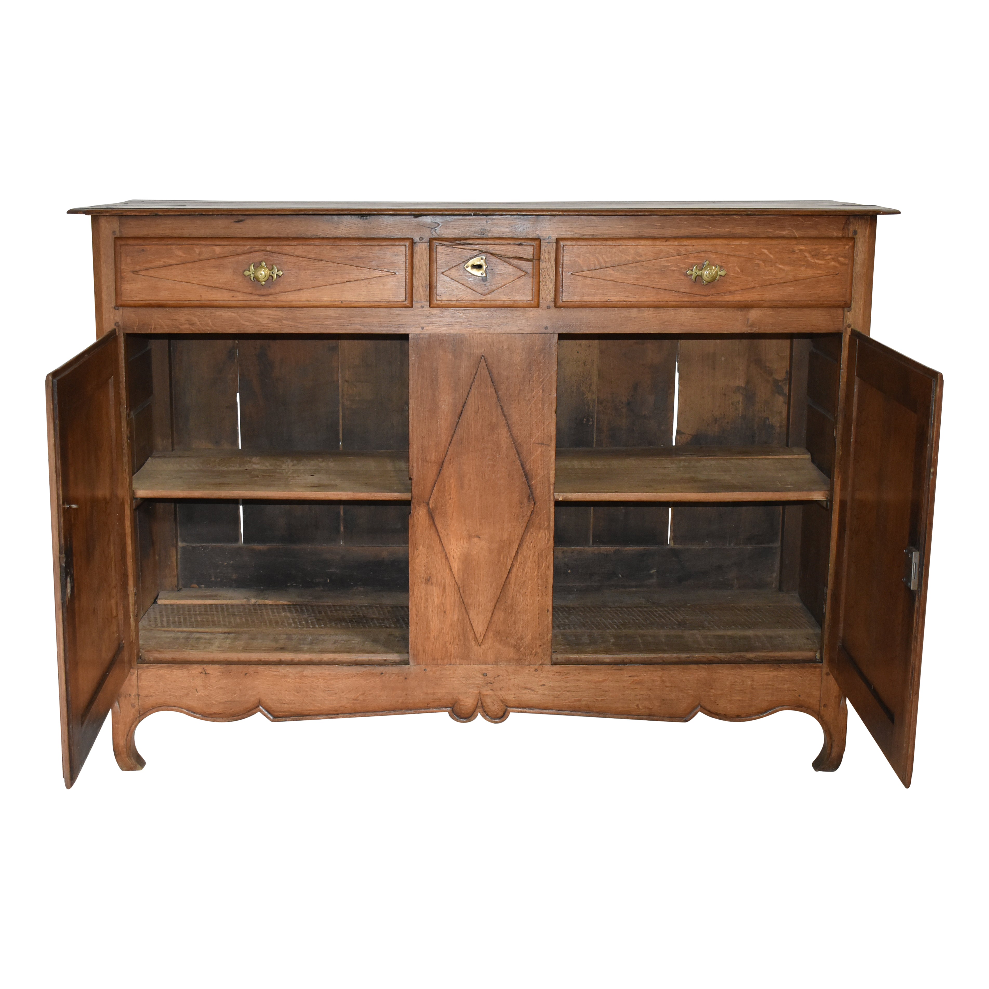 Rustic Oak Server - Ski Country Antiques & Home