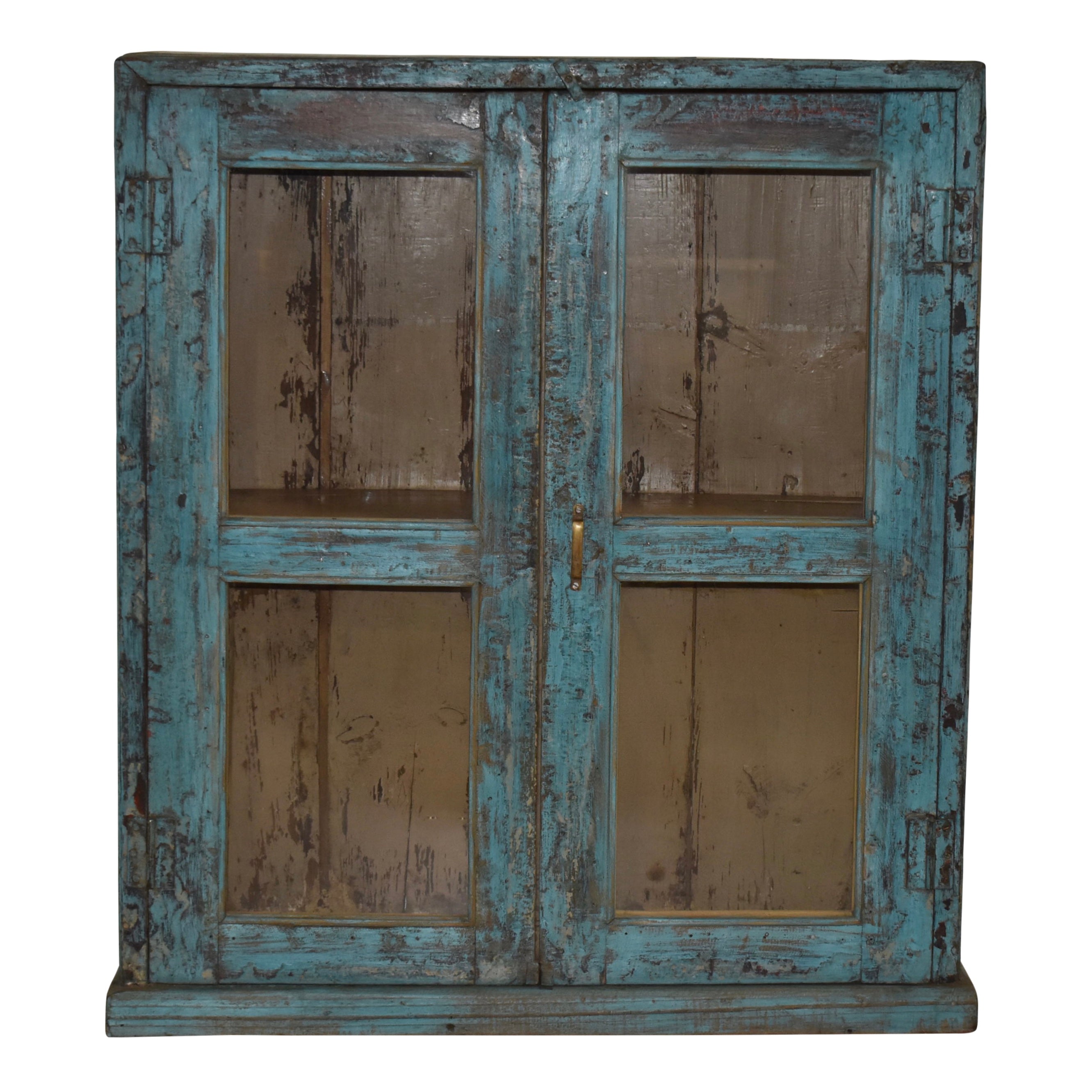 Blue Two Door Display Cabinet