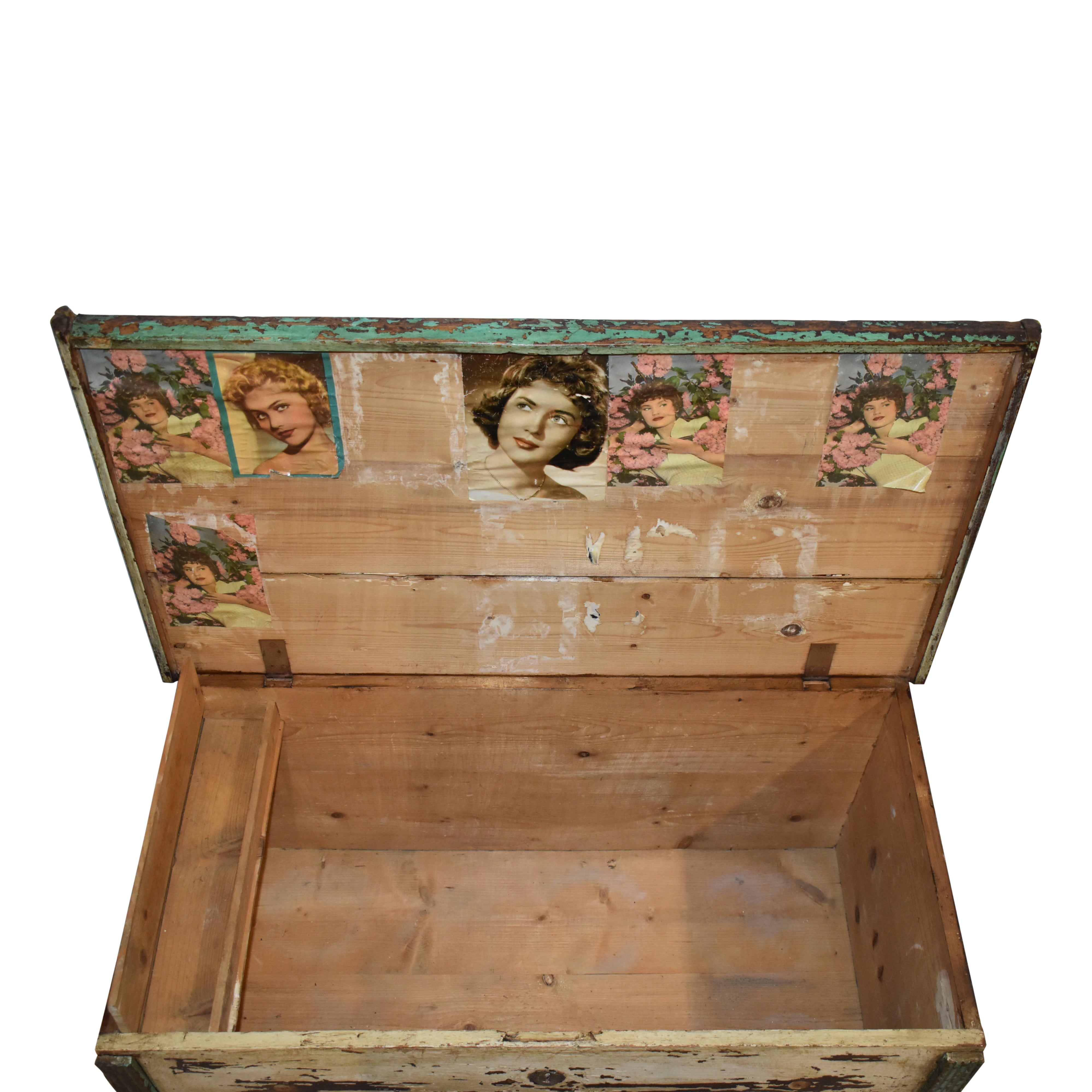 Painted Hope Chest with Lower Drawer