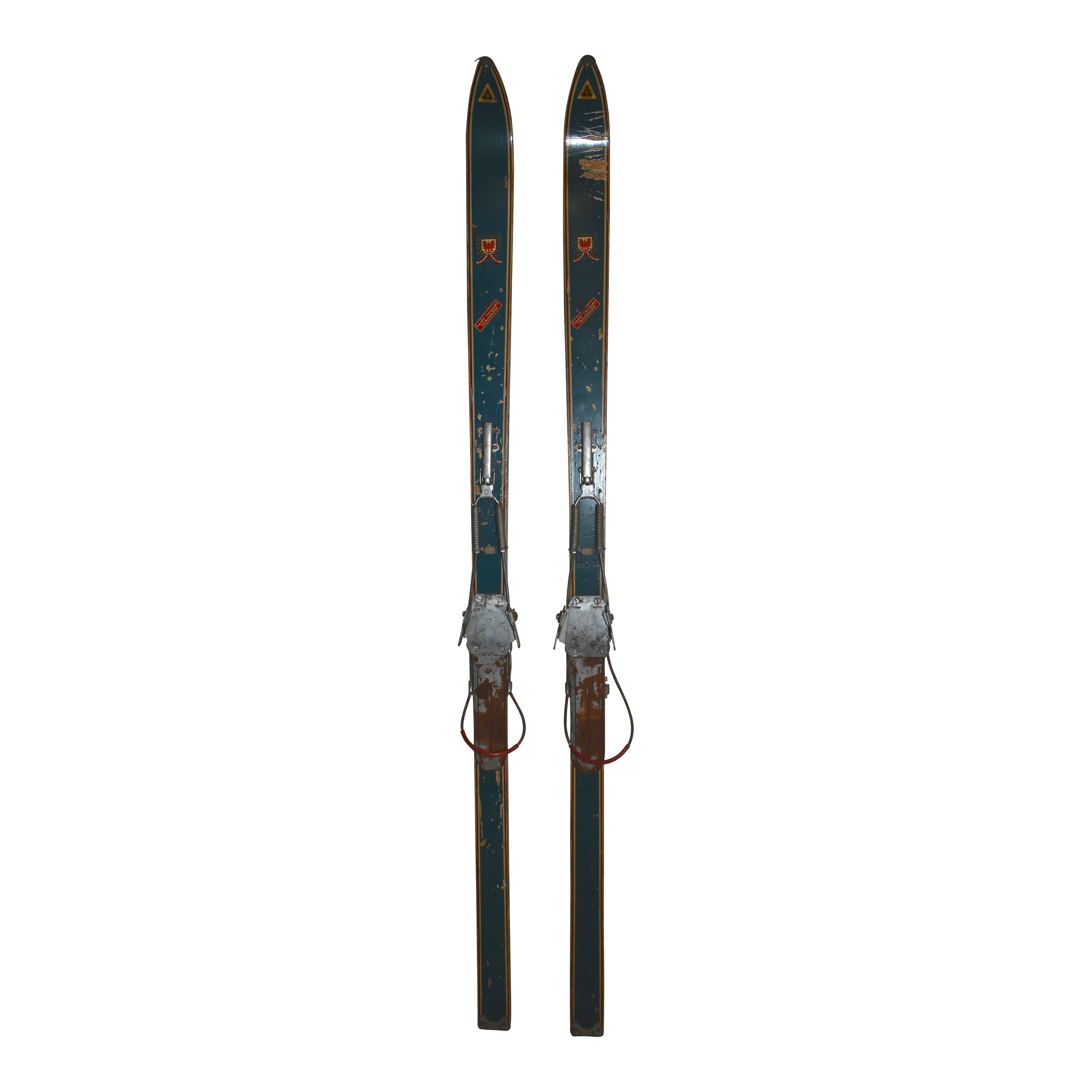 German Ash Skis with Cable Bindings