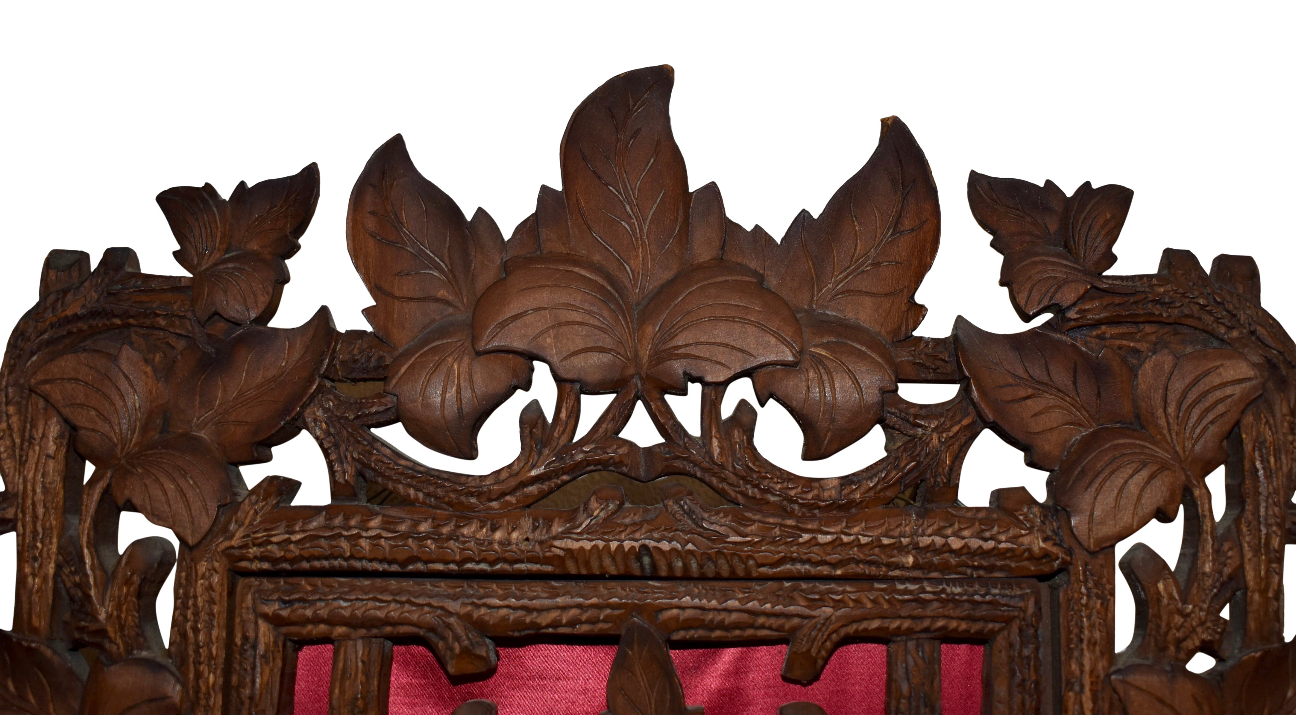 Carved Black Forest Wall-Mounted Key Cabinet