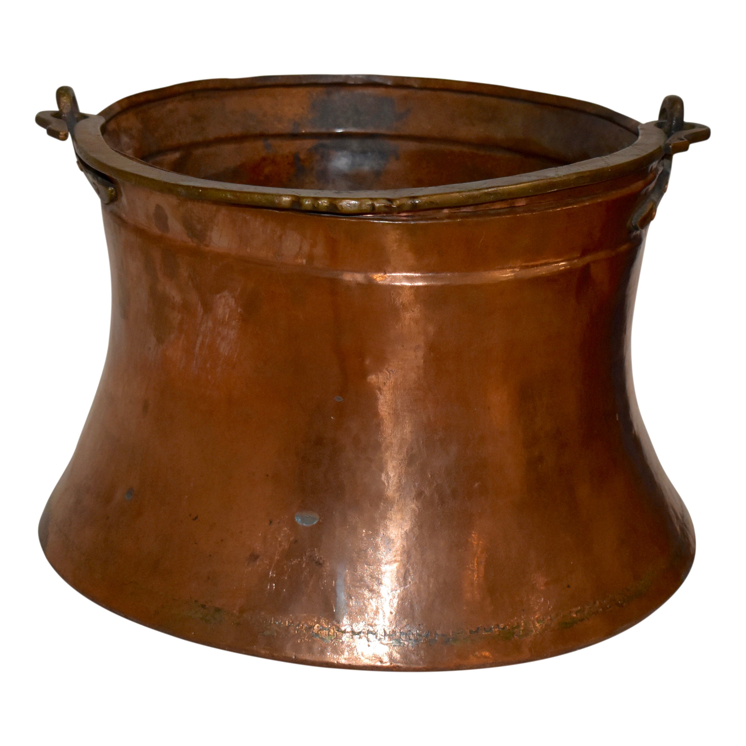 Copper Cauldron with Brass Handle