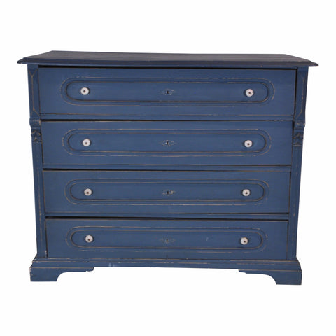 Pine Chest of Drawers Blue