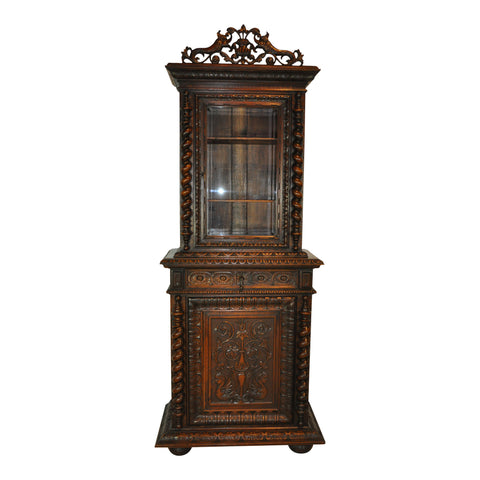 French Oak Carved Cabinet
