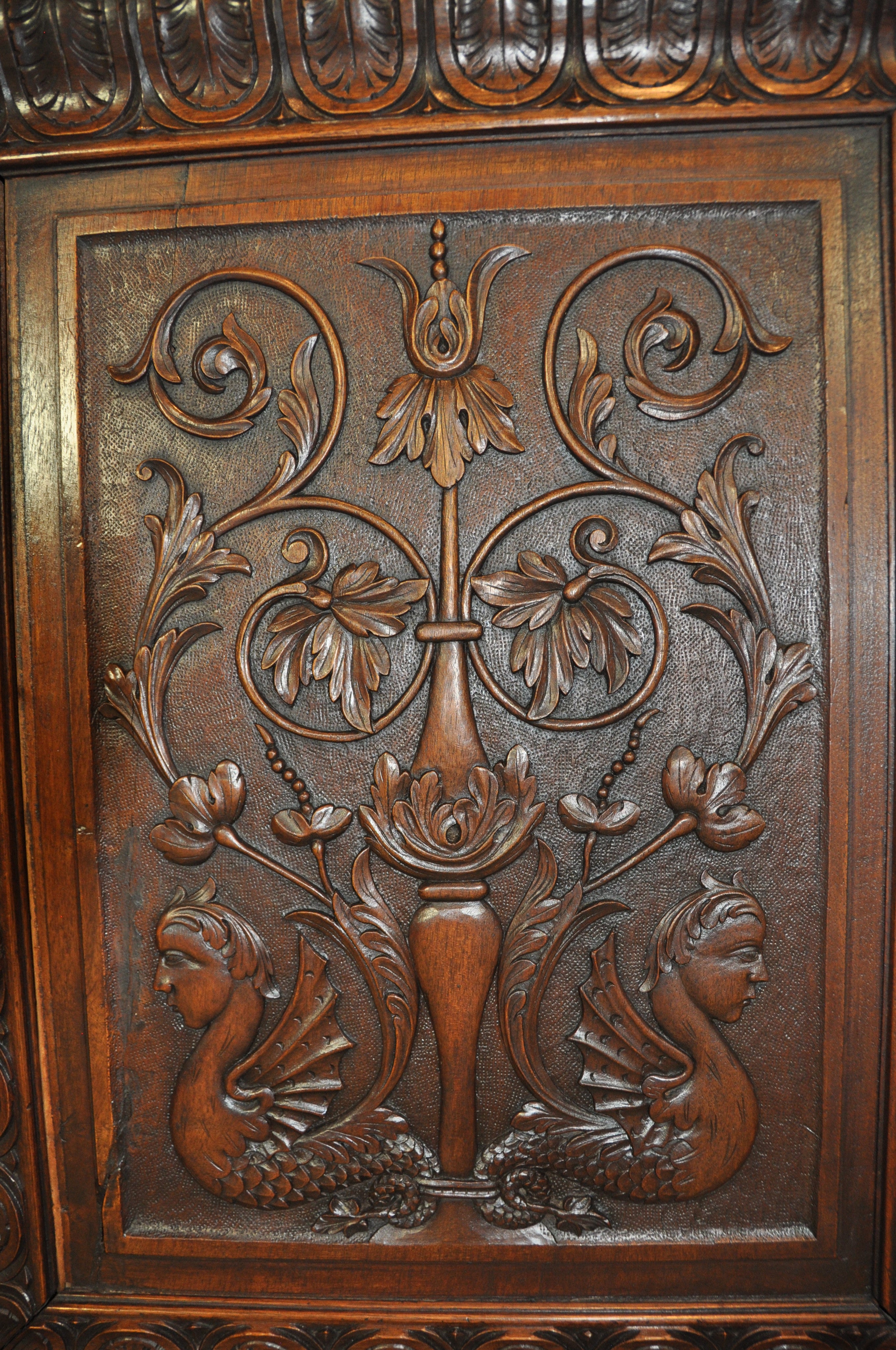 French Oak Carved Cabinet