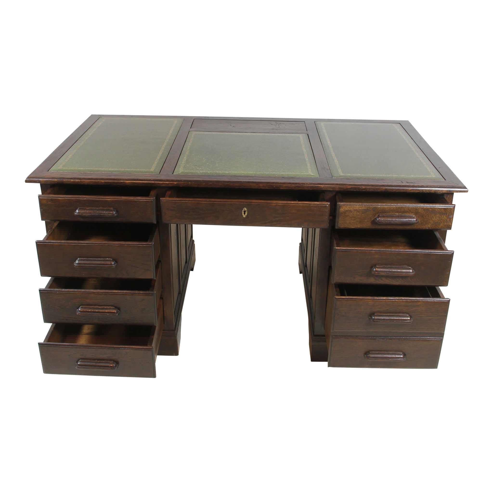 English Desk with Leather Top